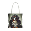 Bernese Mountain Dog Tote Bag Diamond Queen Dog Lover Gift tote bag in white