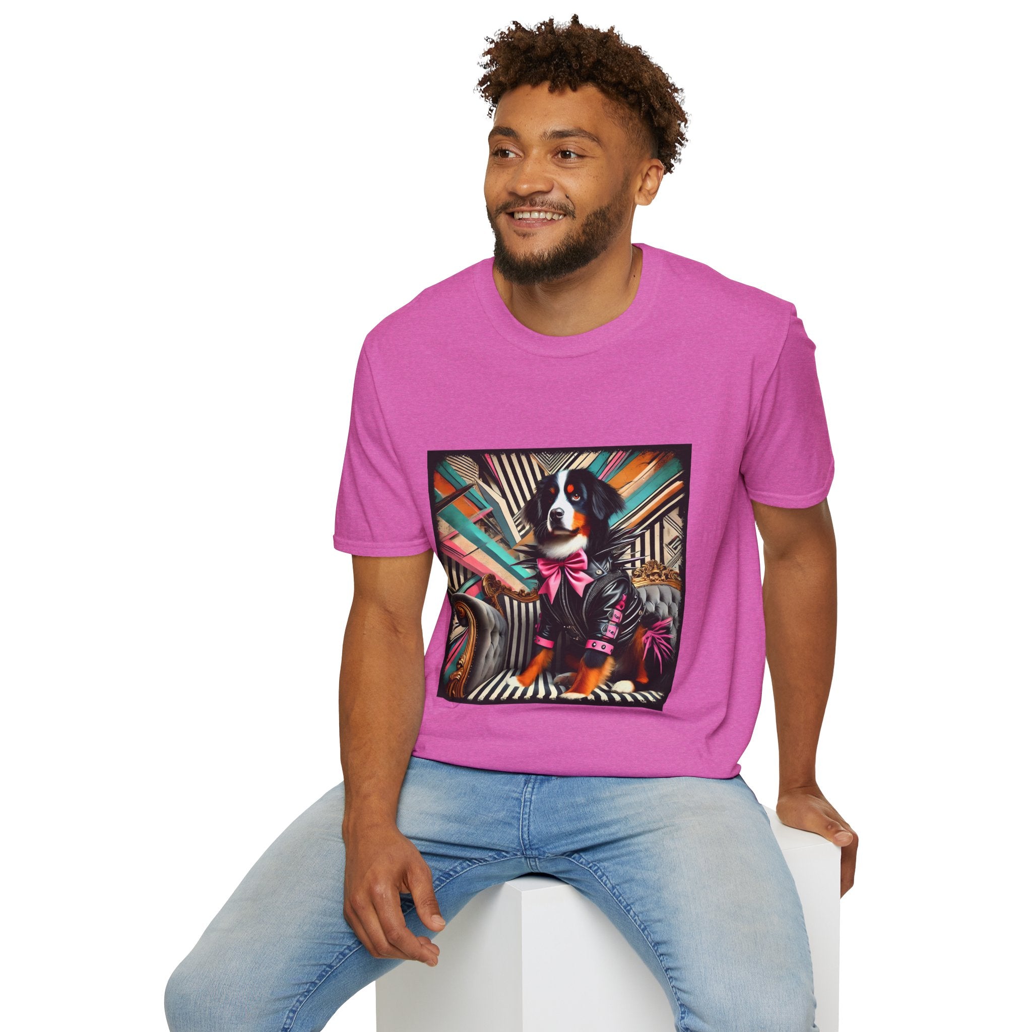 Bernese Mountain Dog Bold Rocker| Unisex Dog T-Shirt
