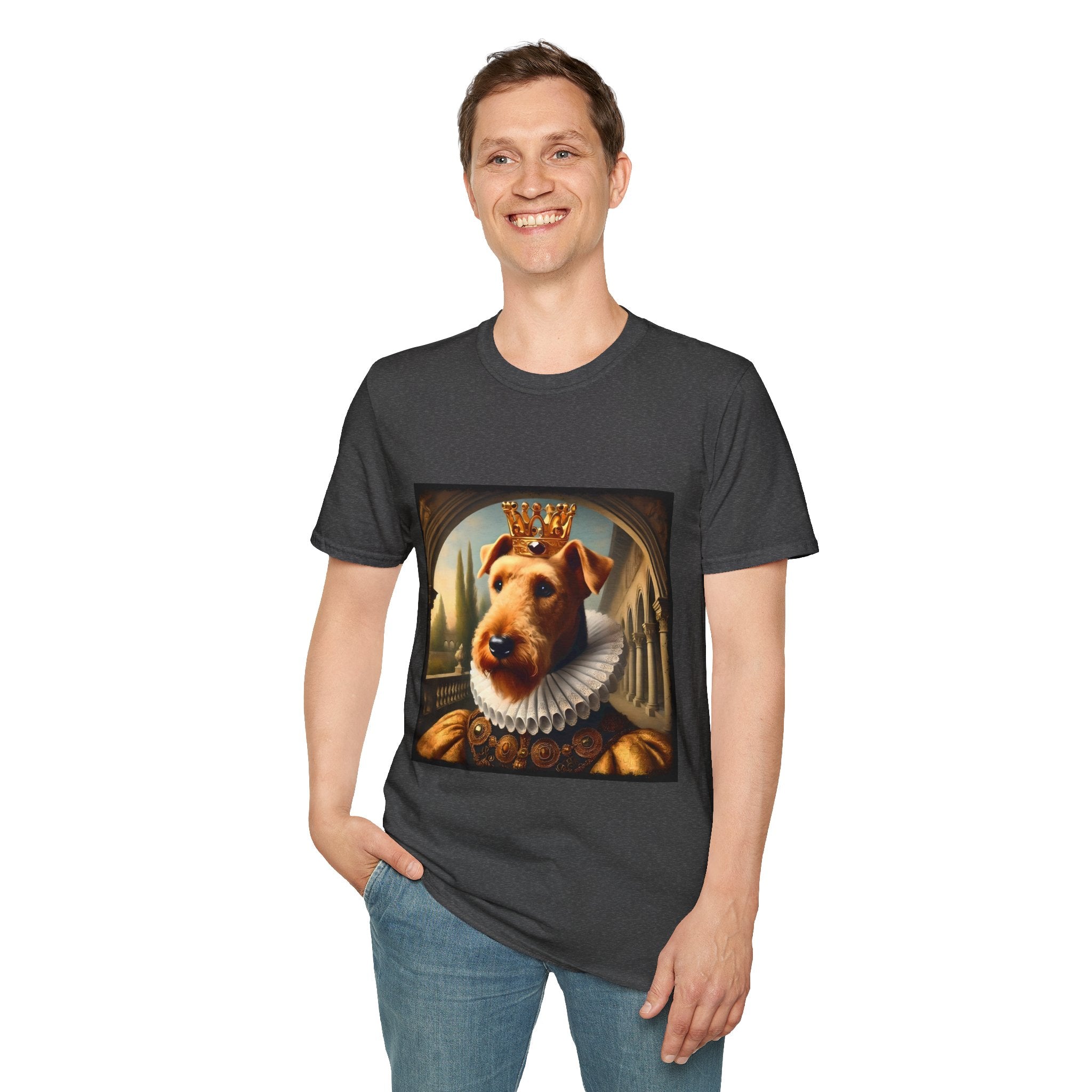 Airedale Terrier Crowned Gent design dog lover unisex t-shirt