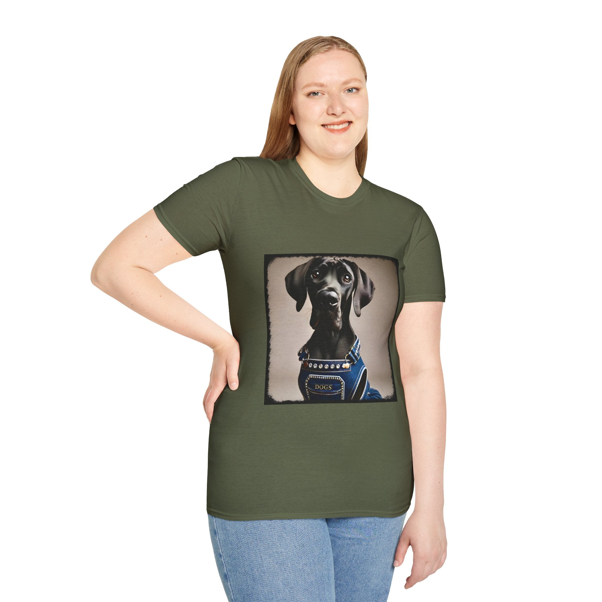 Great Dane Denim Dog | Unisex Dog T-Shirt