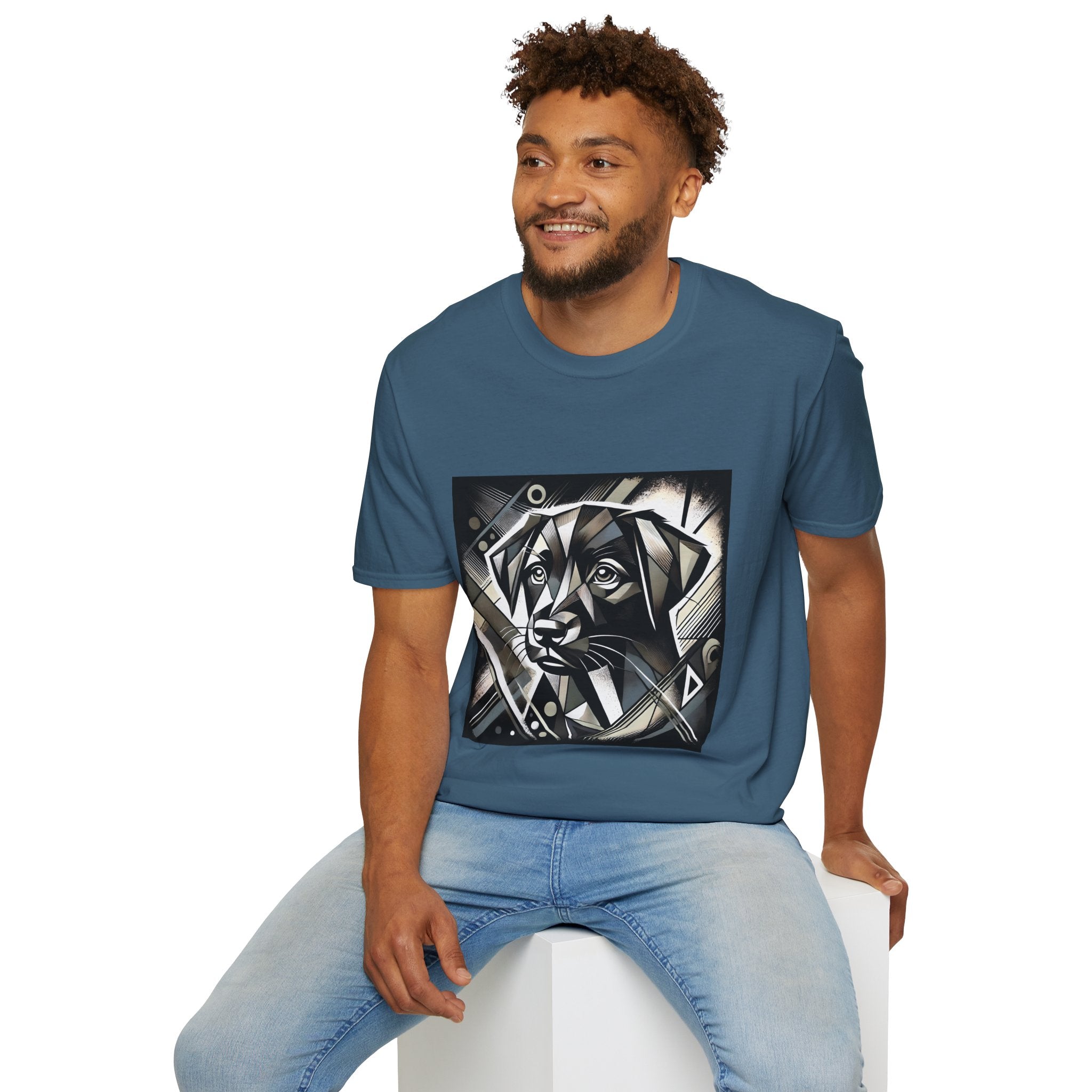 Labrador Retriever B&W Bold Geometric | Unisex Dog T-Shirt