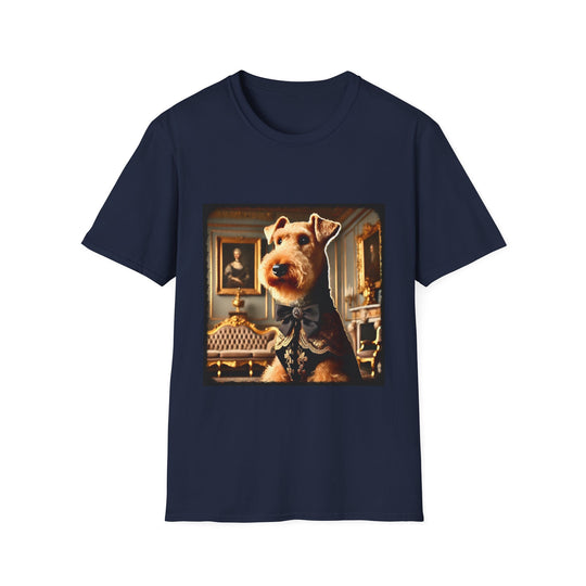 Airedale Terrier Posh Princess design dog lover unisex t-shirt in navy