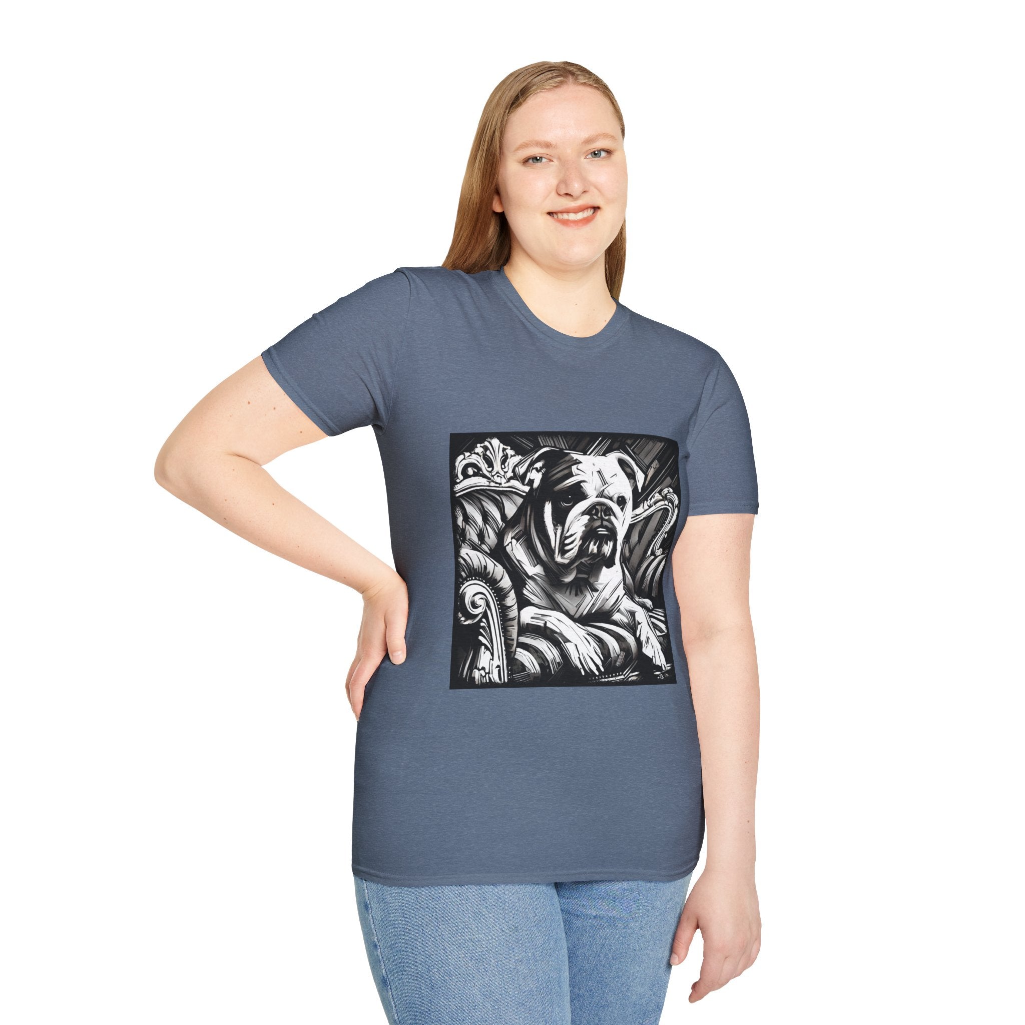 Bulldog B&W Bold | Unisex Dog T-Shirt