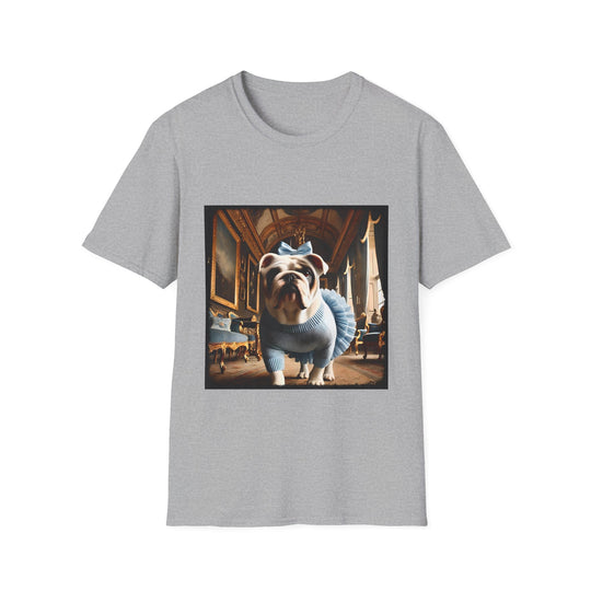Bulldog Runway Rebel design dog lover unisex t-shirt in sport grey