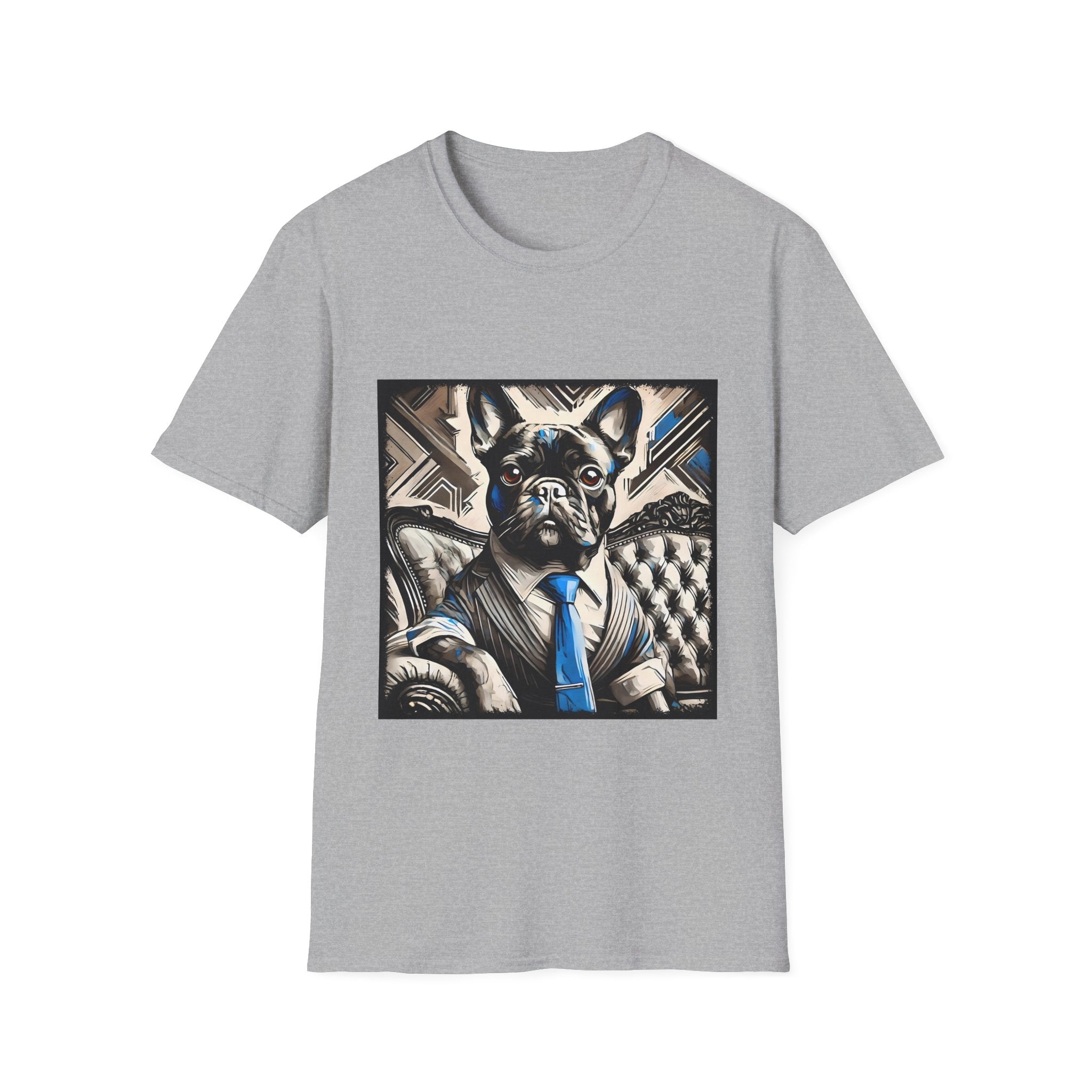 French Bulldog Shirt | B&W Blue Tie Dog Lover Tee