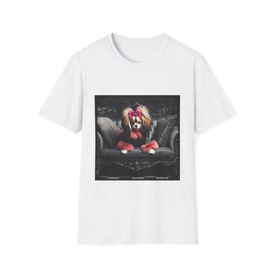 Cavalier King Charles Spaniel Fierce Fashionista design dog lover unisex t-shirt in white