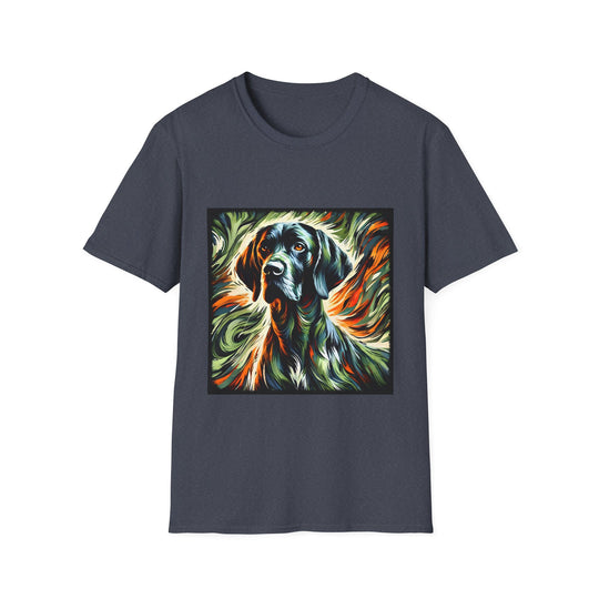 German Shorthaired Pointer Bold Flame Classic design dog lover unisex t-shirt in heather navy