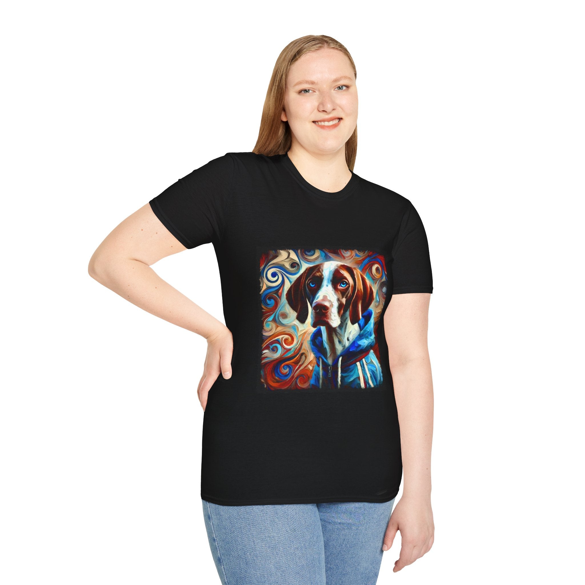 German Shorthaired Pointer Comfy Swirl | Unisex Dog T-Shirt