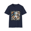 Miniature American Shepherd Merle Geometric | Unisex Dog T-Shirt