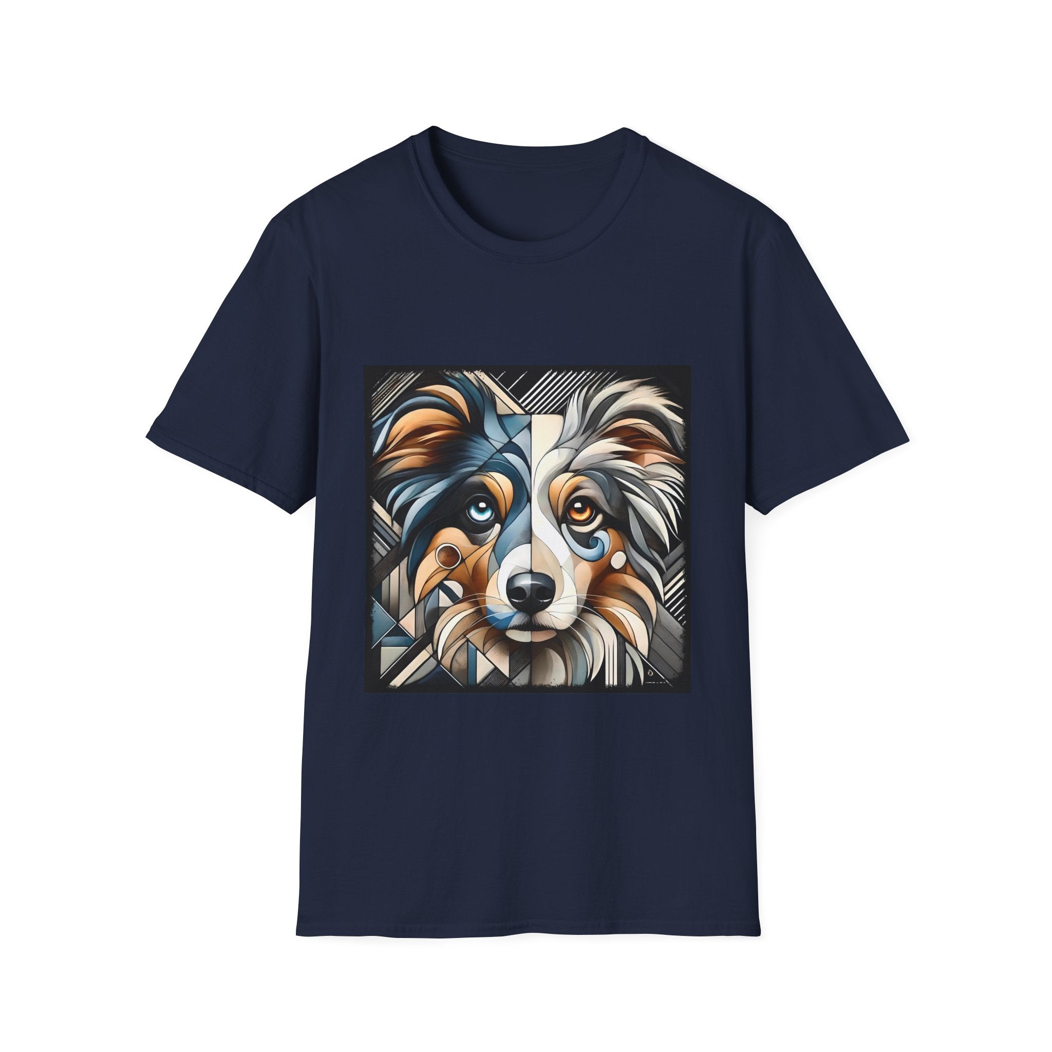 Miniature American Shepherd Merle Geometric | Unisex Dog T-Shirt