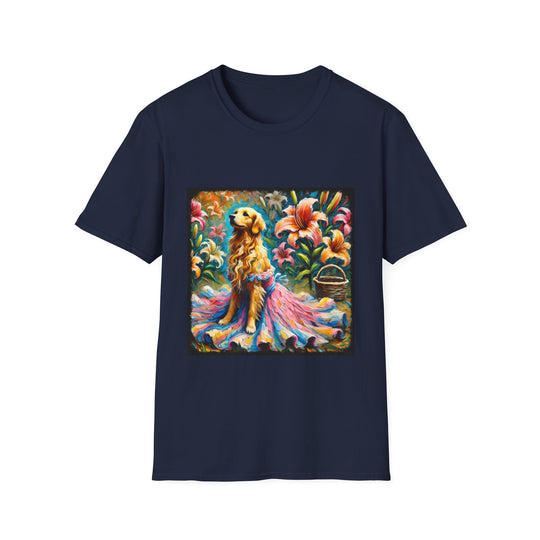 Golden Retriever Lilly Dream design dog lover unisex t-shirt in navy