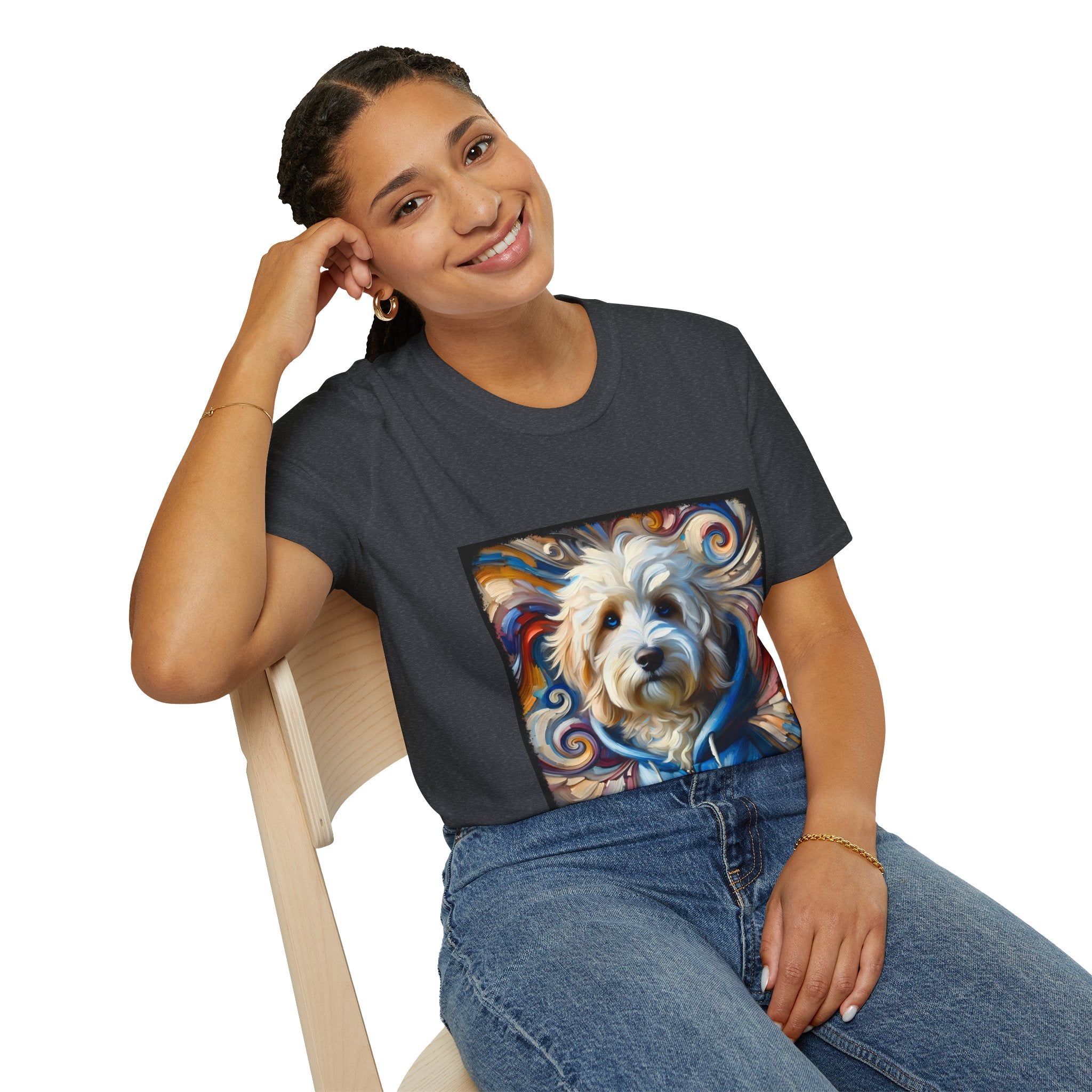 Sheepadoodle Blue Hoodie Swirl | Unisex Dog T-Shirt