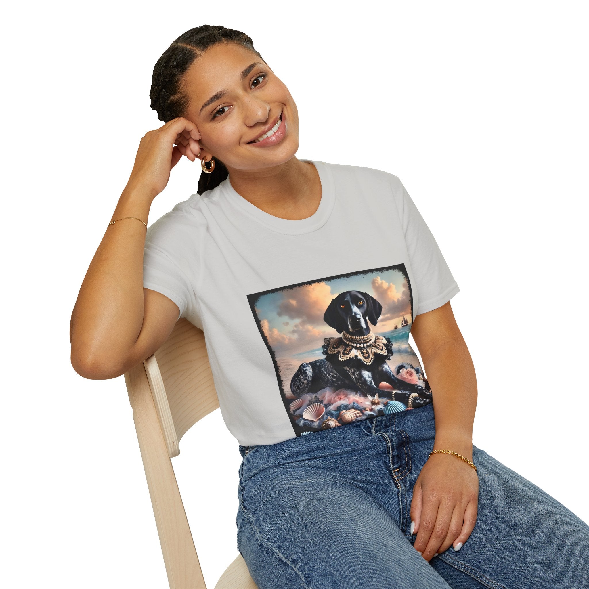 German Shorthaired Pointer Seashell Siren | Unisex Dog T-Shirt