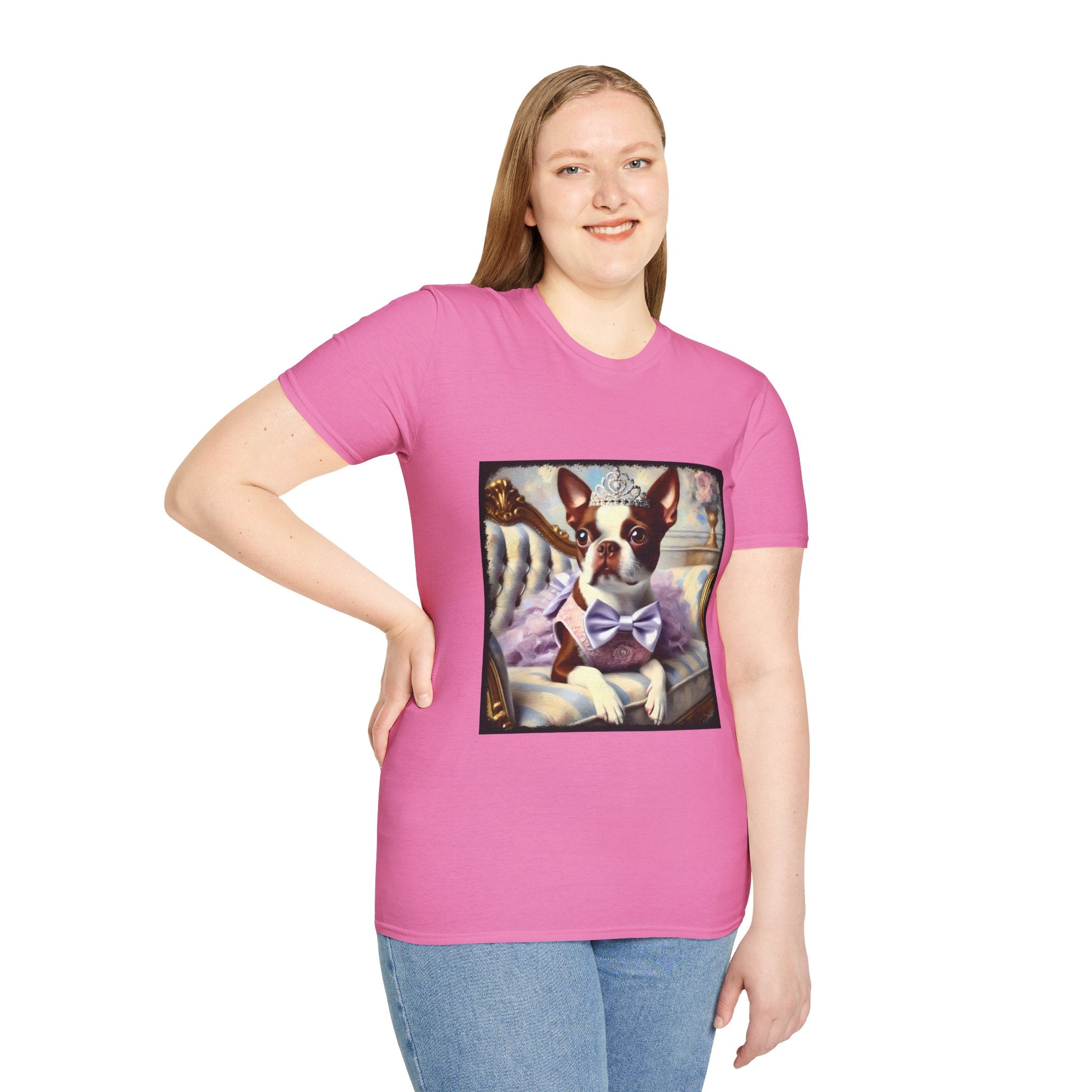 Boston Terrier Purple Princess Classic | Unisex Dog T-Shirt