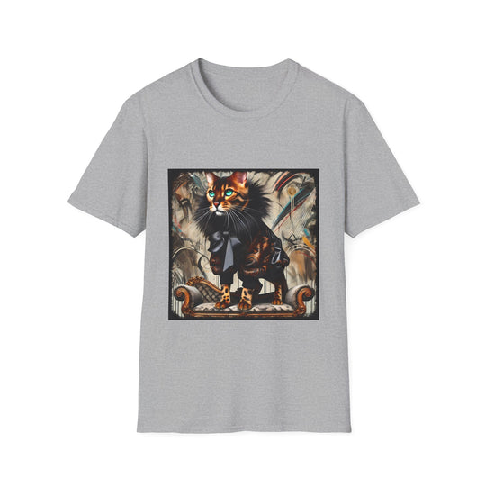 Bengal Cat Bold Vixen design cat lover unisex t-shirt in sport grey