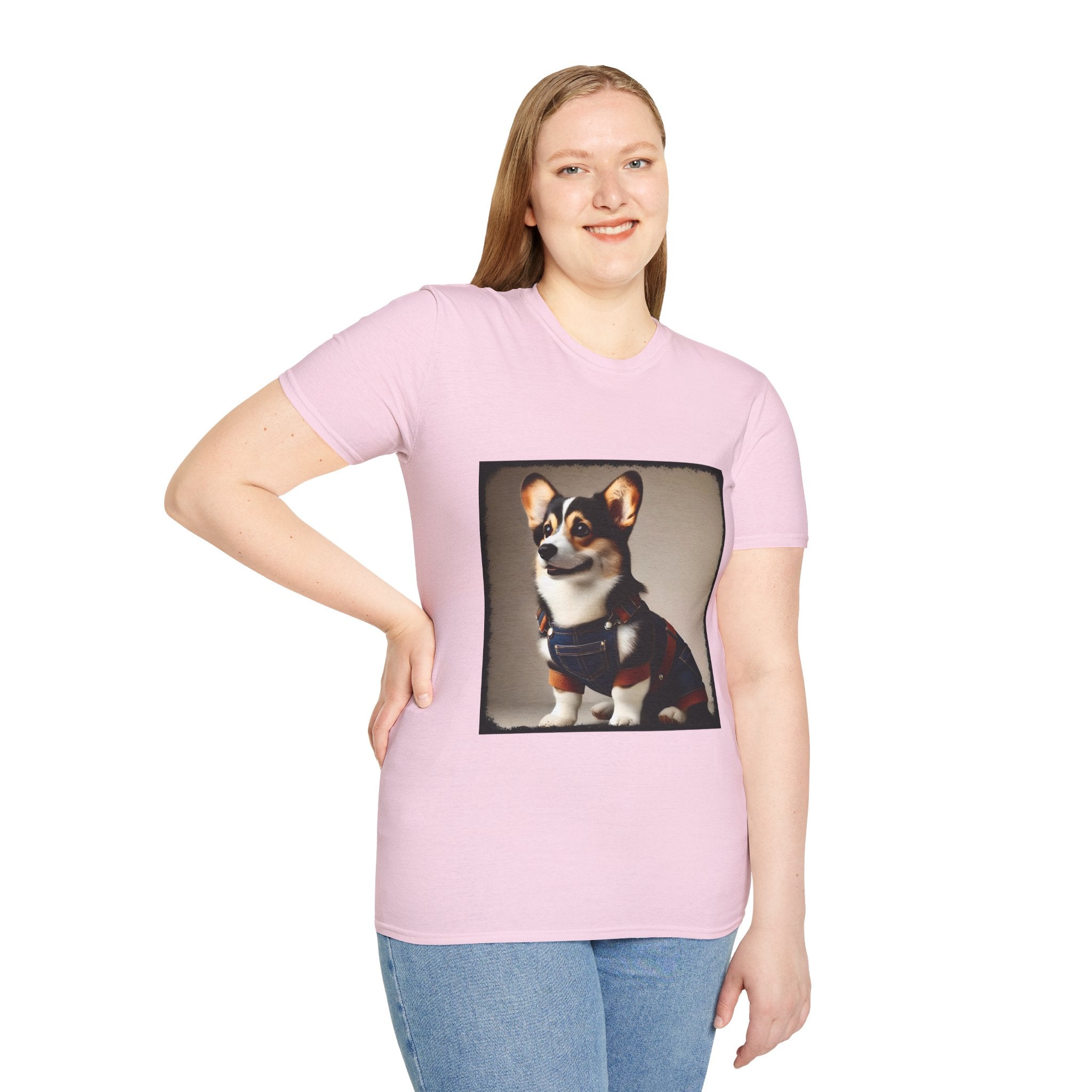 Pembroke Welsh Corgi Denim Dude | Unisex Dog T-Shirt