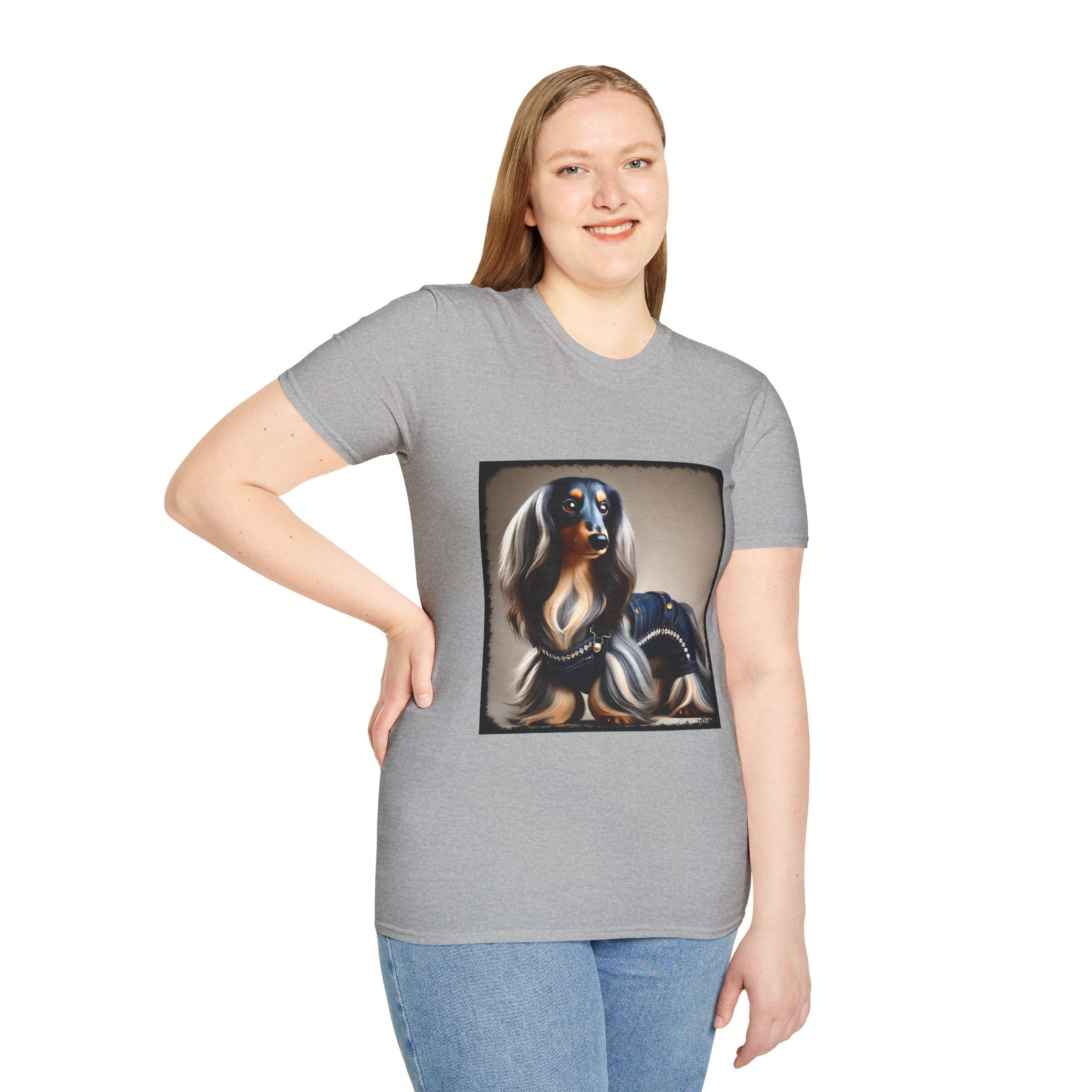Dachshund Denim Diva | Unisex Dog T-Shirt