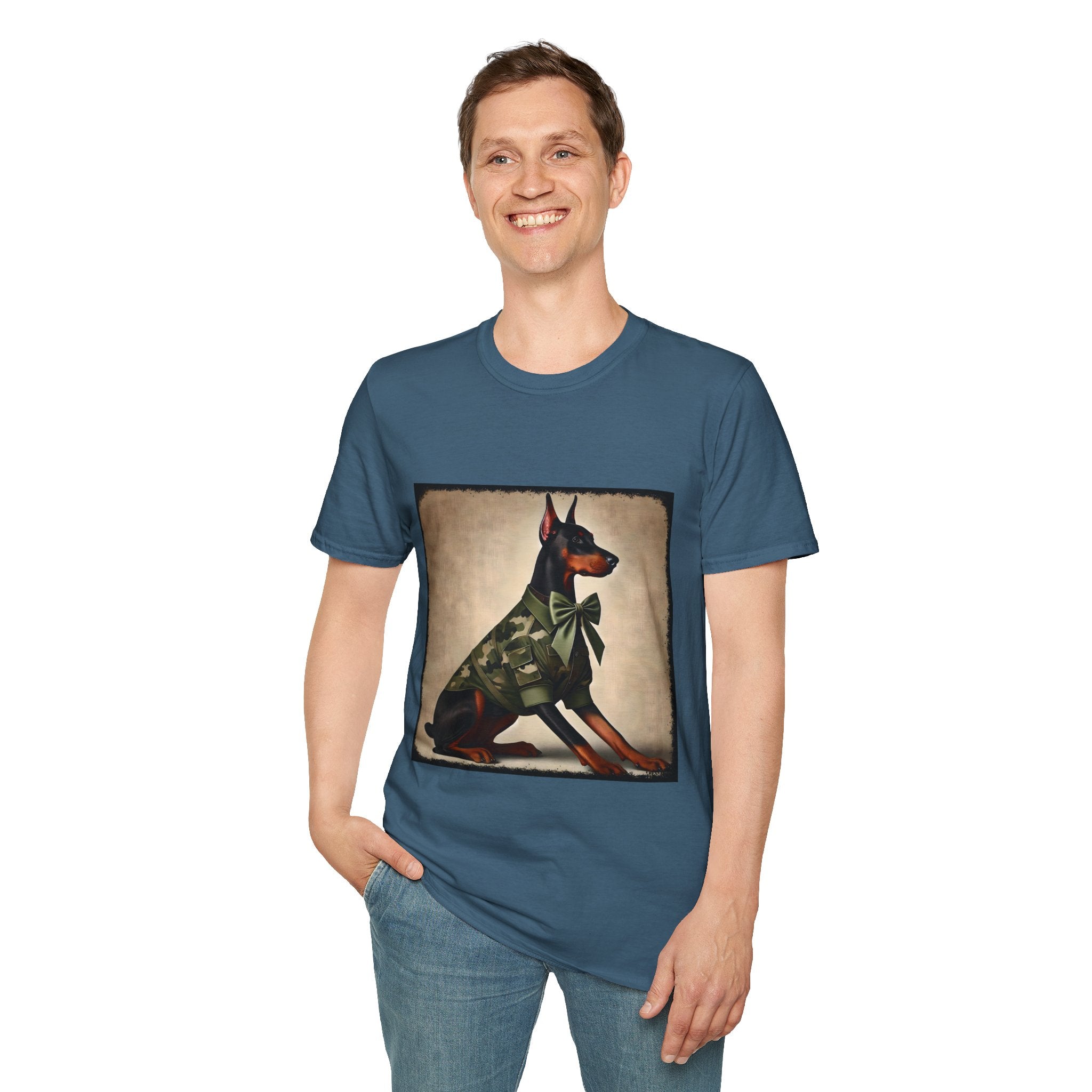 Doberman Pinscher Camo Cutie | Unisex Dog T-Shirt