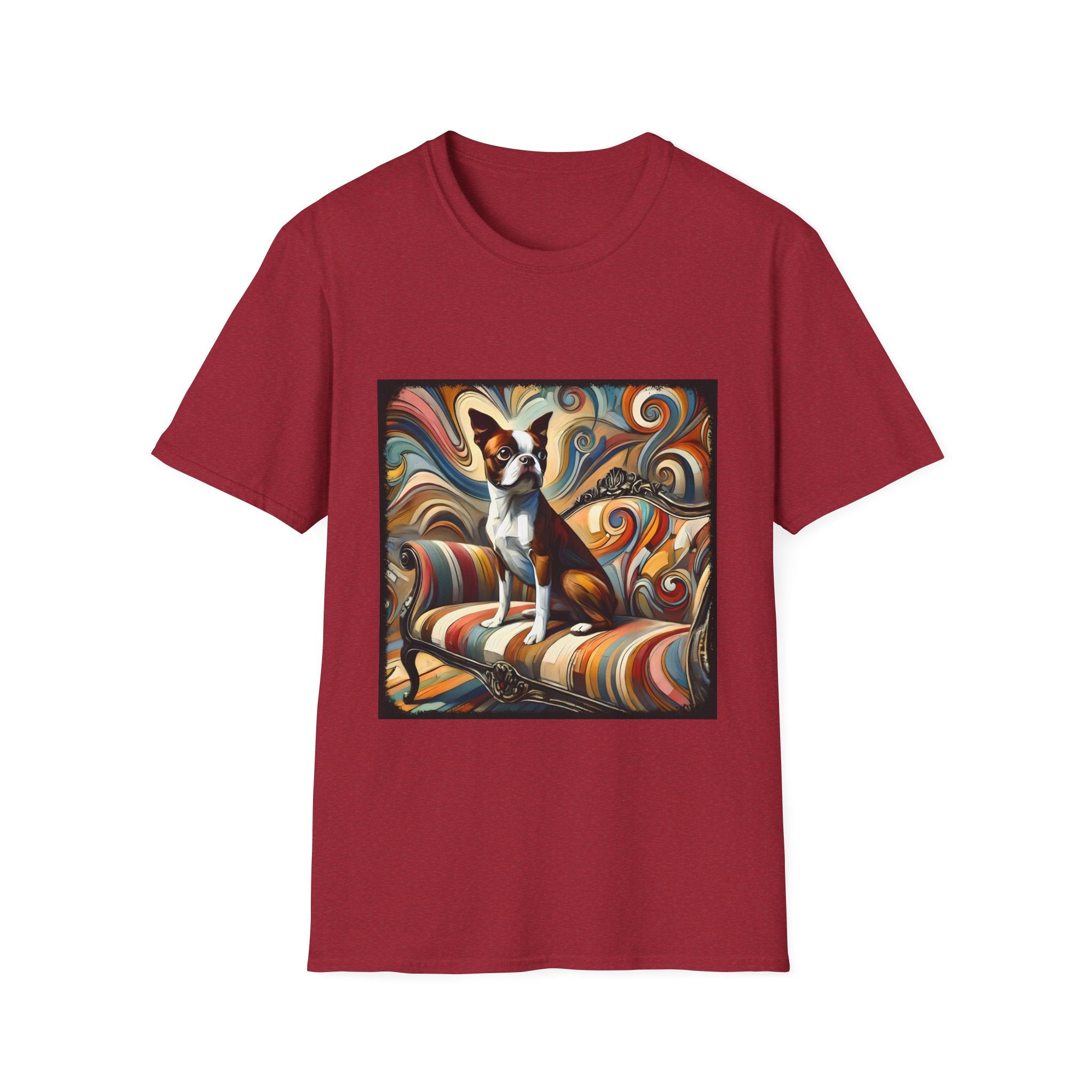 Boston Terrier Warm Swirl | Unisex Dog T-Shirt