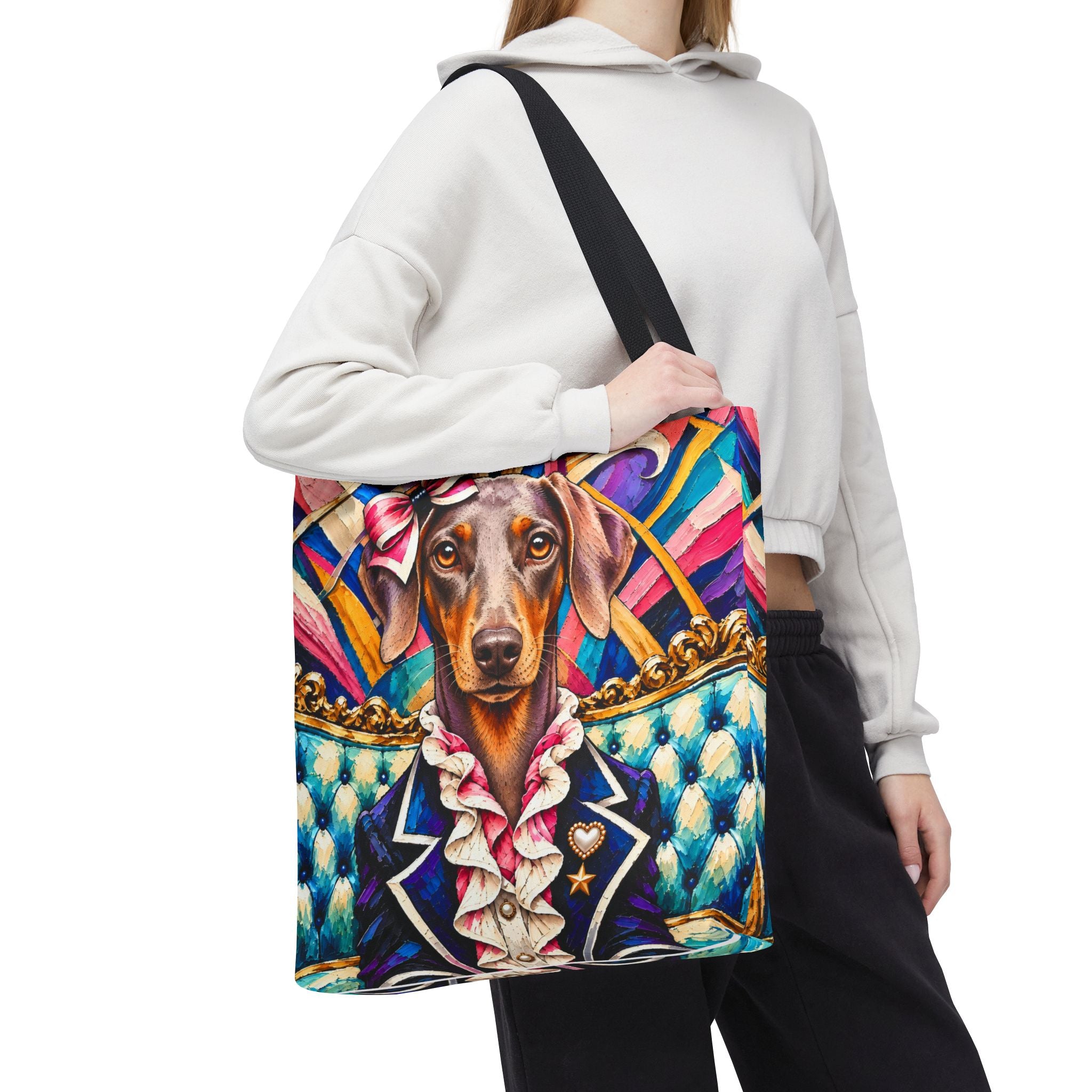 Fawn Doberman Pinscher Tote Bag | Champagne Muse Dog Lover Gift