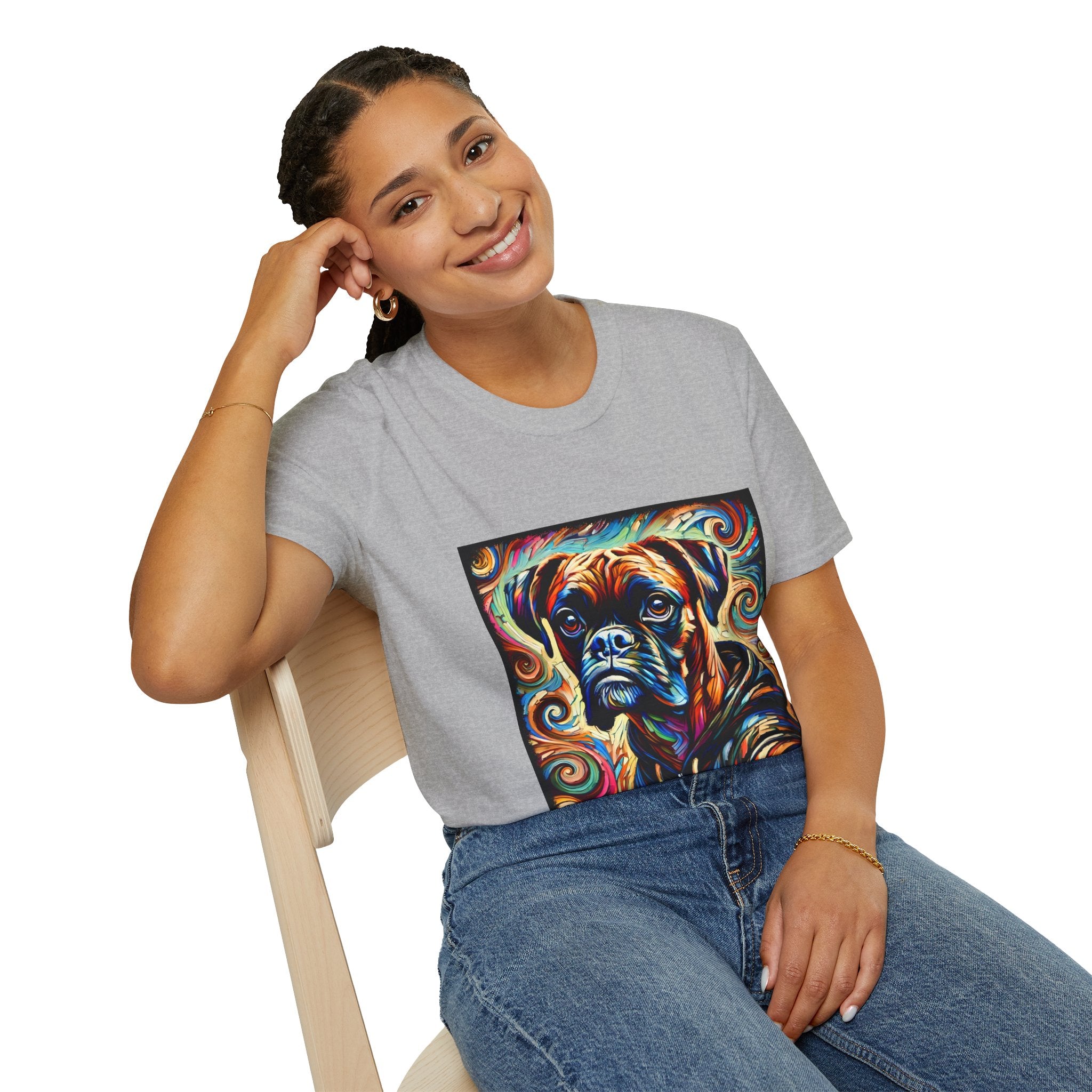 Boxer Relaxed Swirl | Unisex Dog T-Shirt