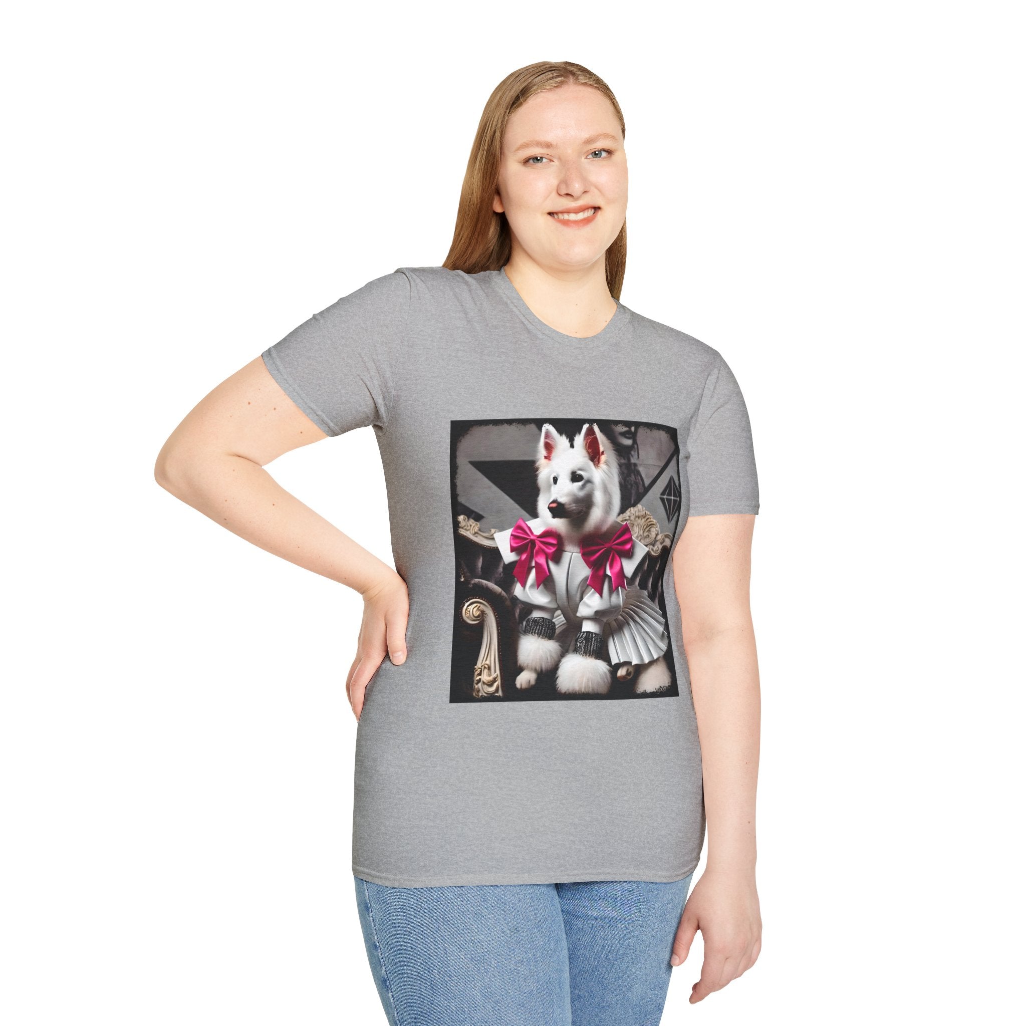 German Shepherd Pink Bow Rocker | Unisex Dog T-Shirt