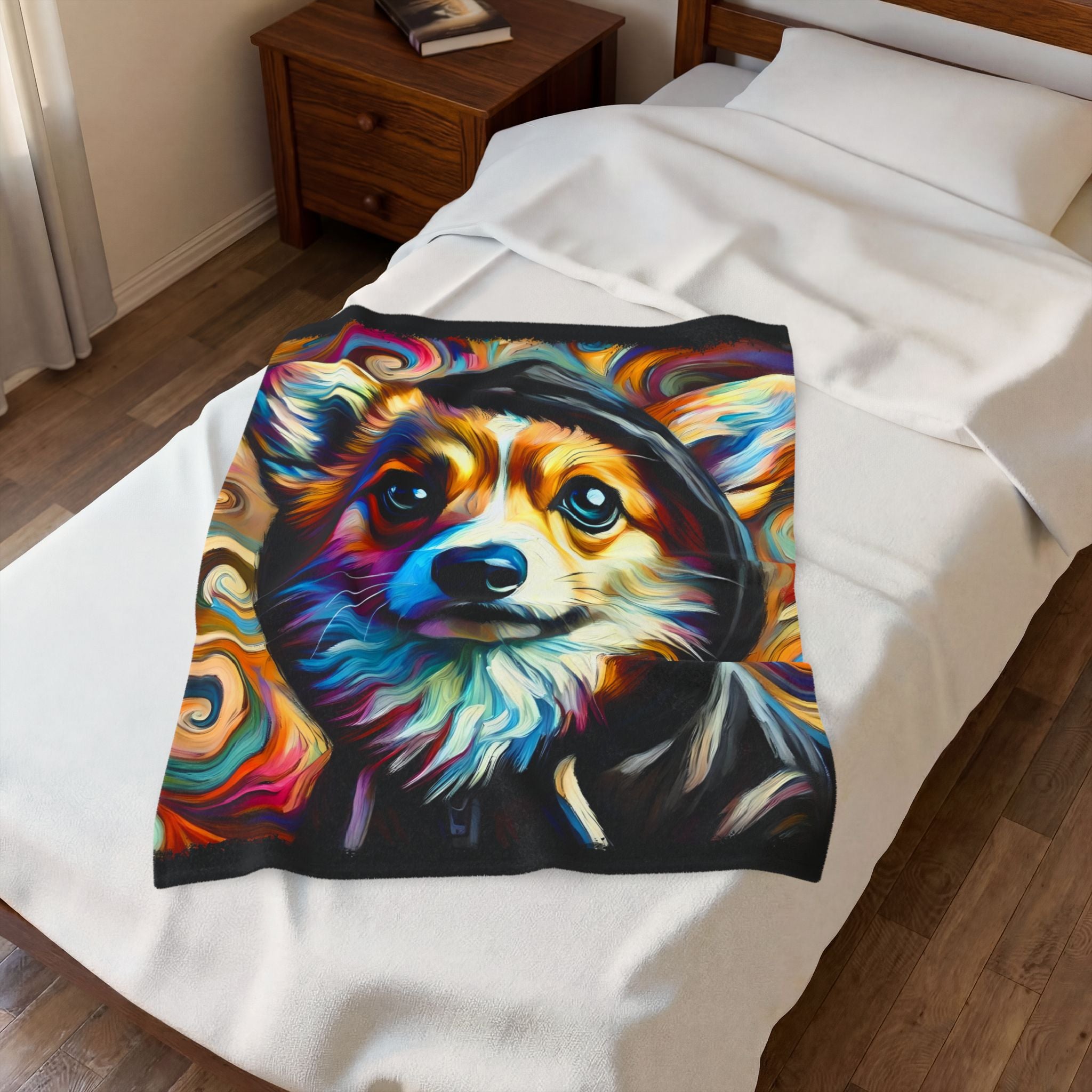 Pembroke Welsh Corgi Blanket | Relaxed Swirl Dog Lover Gift
