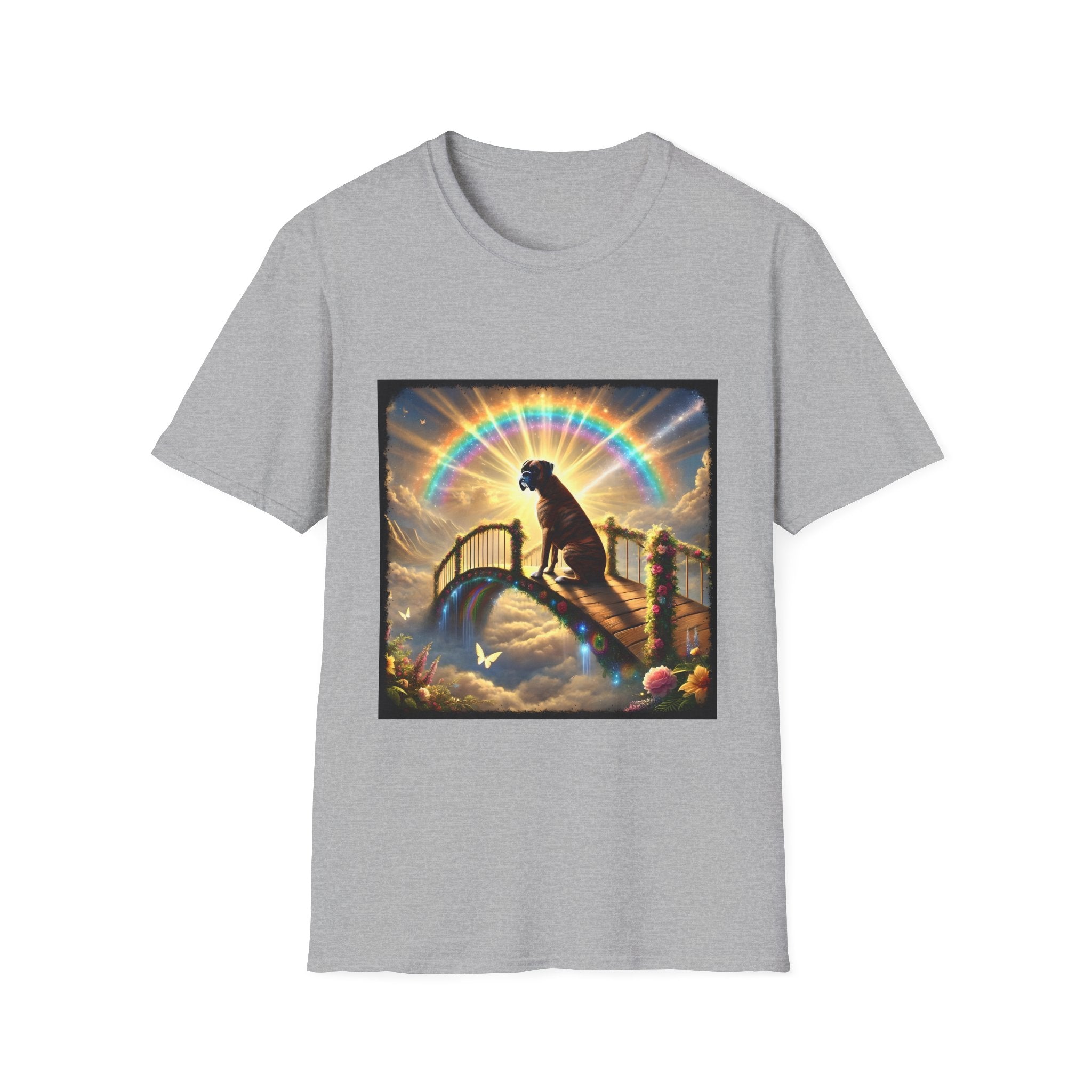 Boxer Brindle Rainbow Bridge | Unisex Dog T-Shirt