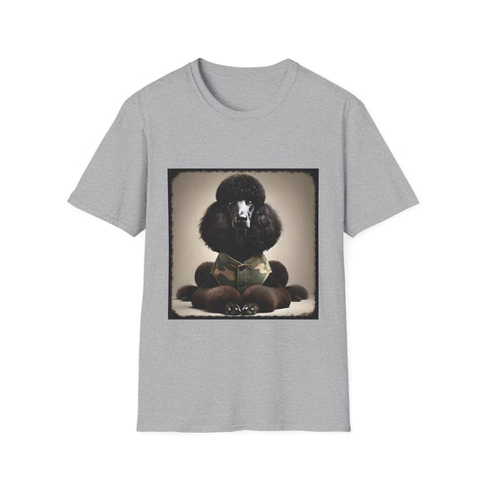 Poodle Giant Commander design dog lover unisex t-shirt in sport grey
