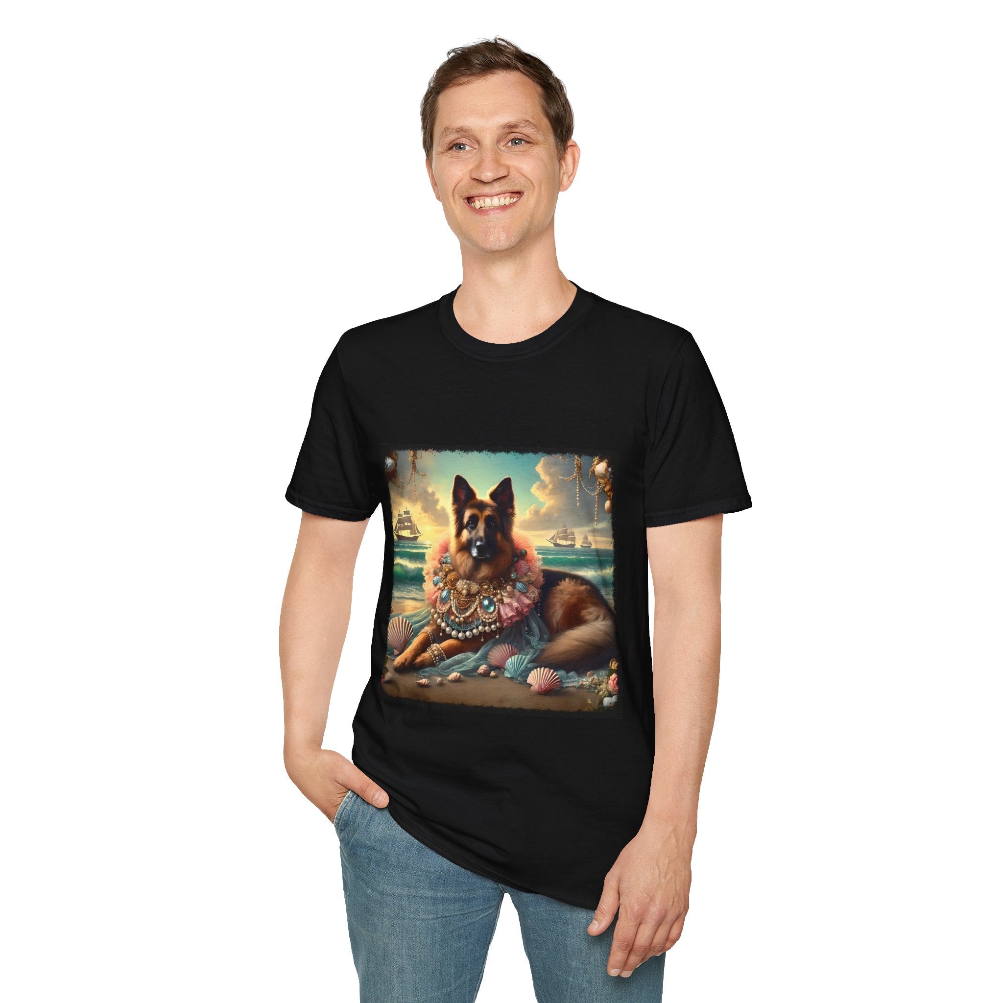 German Shepherd Seashell Siren | Unisex Dog T-Shirt