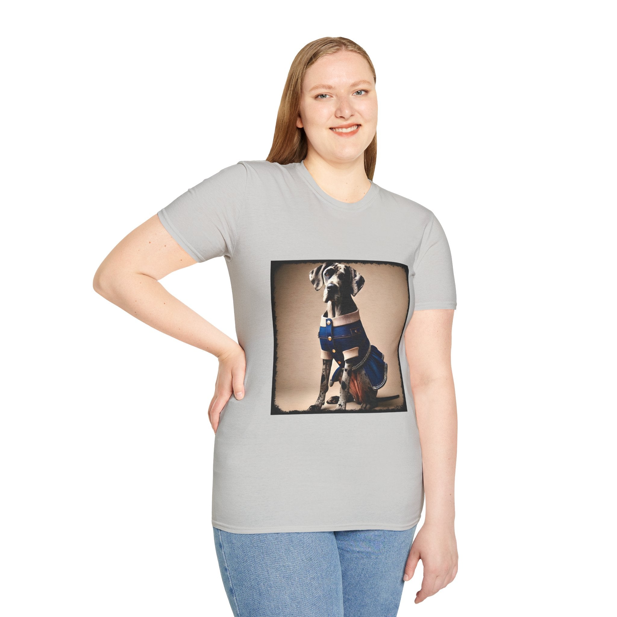 Great Dane Denim Darling | Unisex Dog T-Shirt