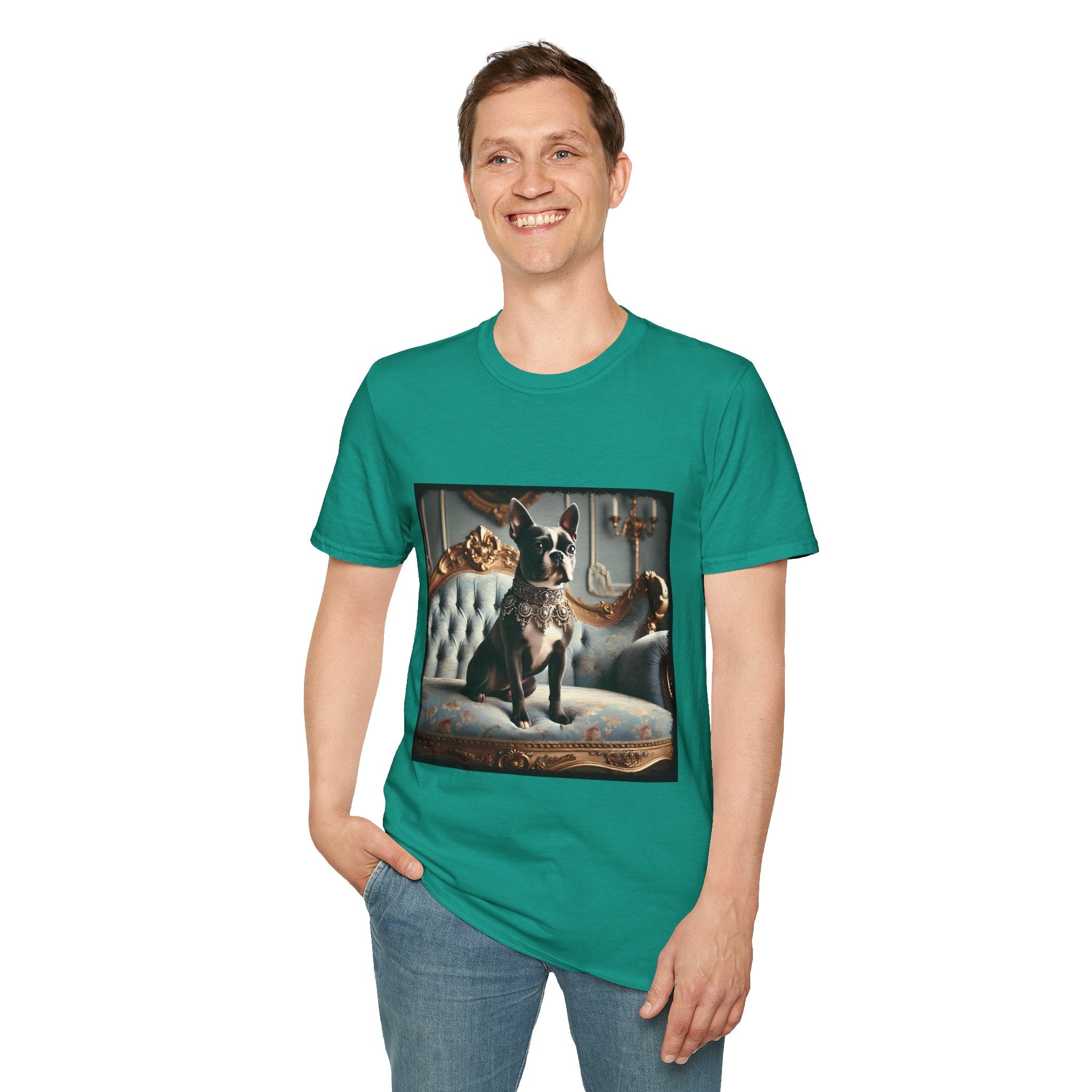 Boston Terrier Blue Royalty | Unisex Dog T-Shirt