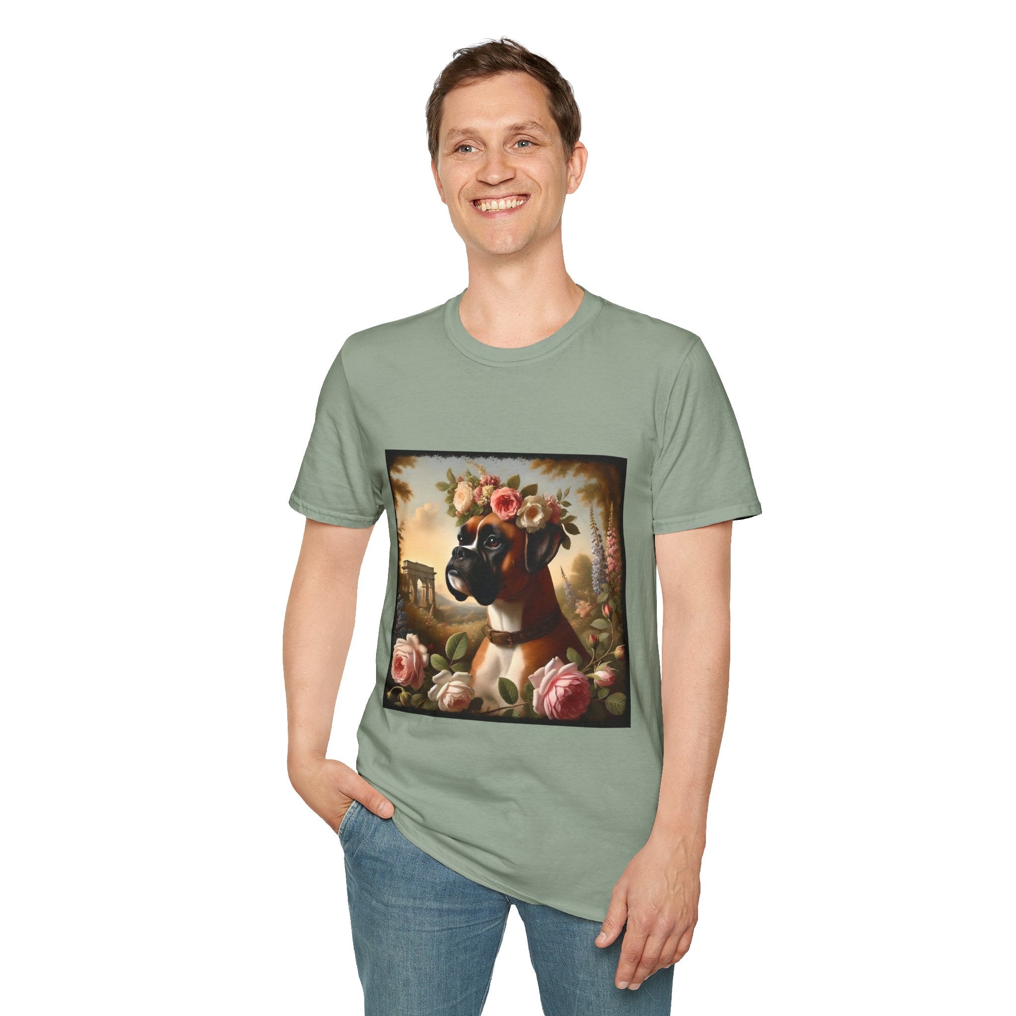 Boxer Botanical Beauty | Unisex Dog T-Shirt