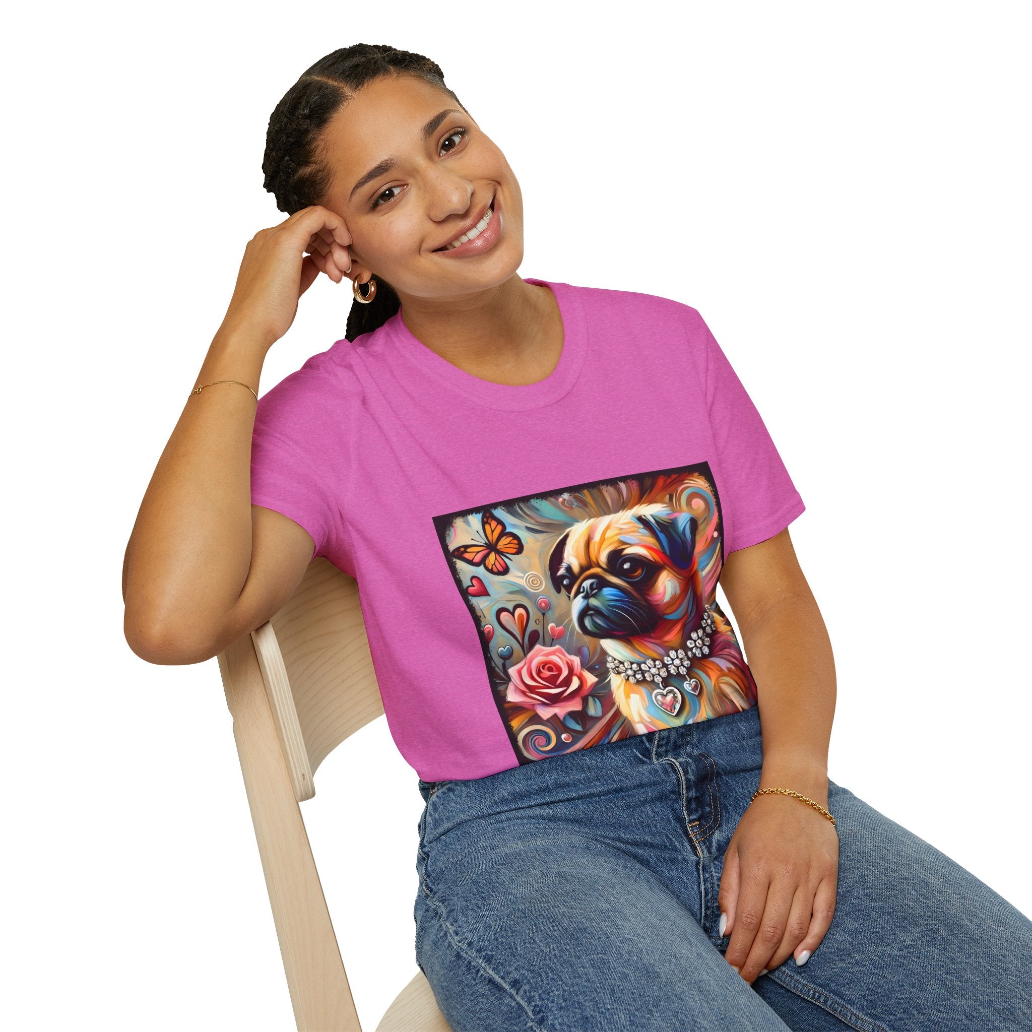 Pug Butterfly Classic | Unisex Dog T-Shirt