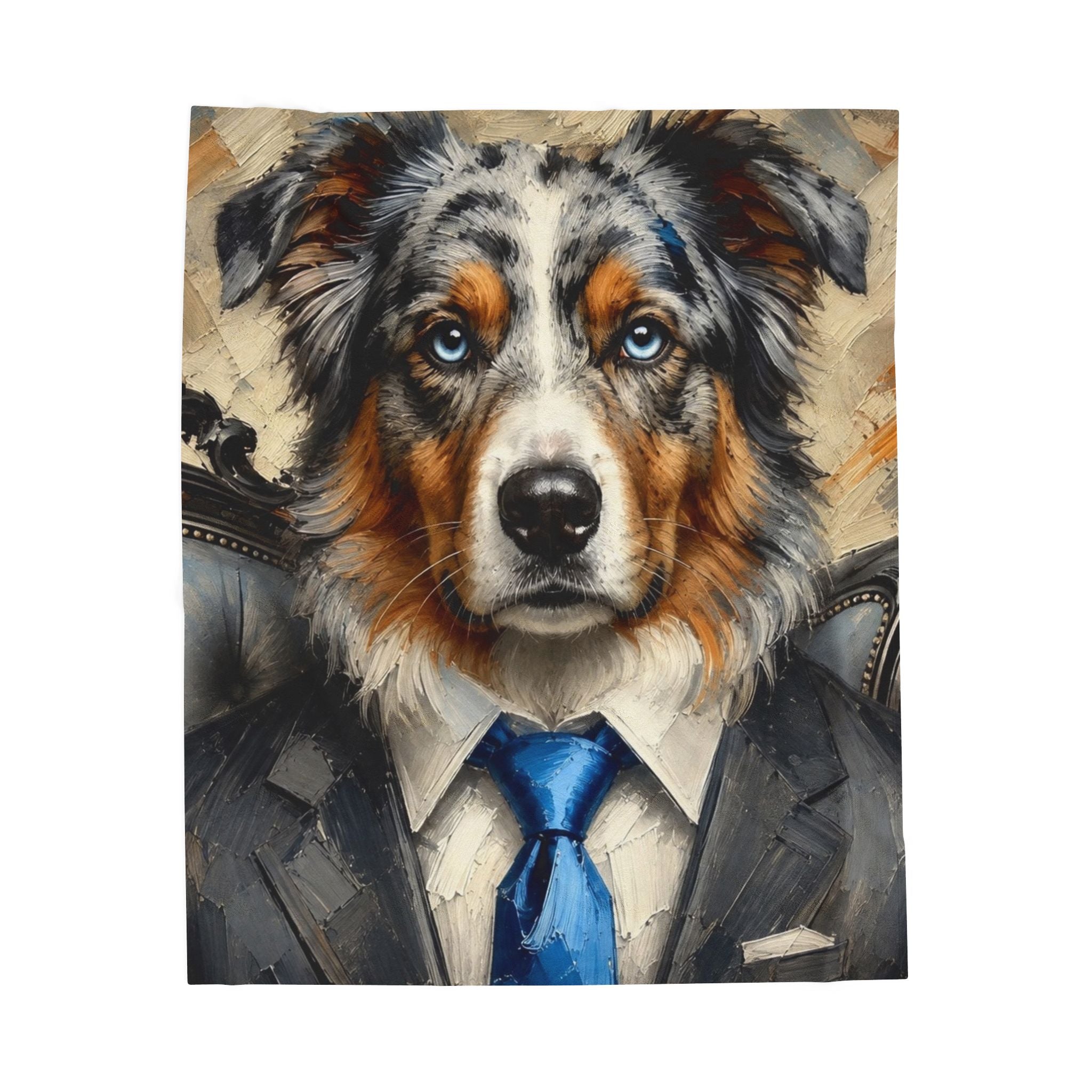 Australian Shepherd Blanket | Blue Tie Classic Dog Lover Gift