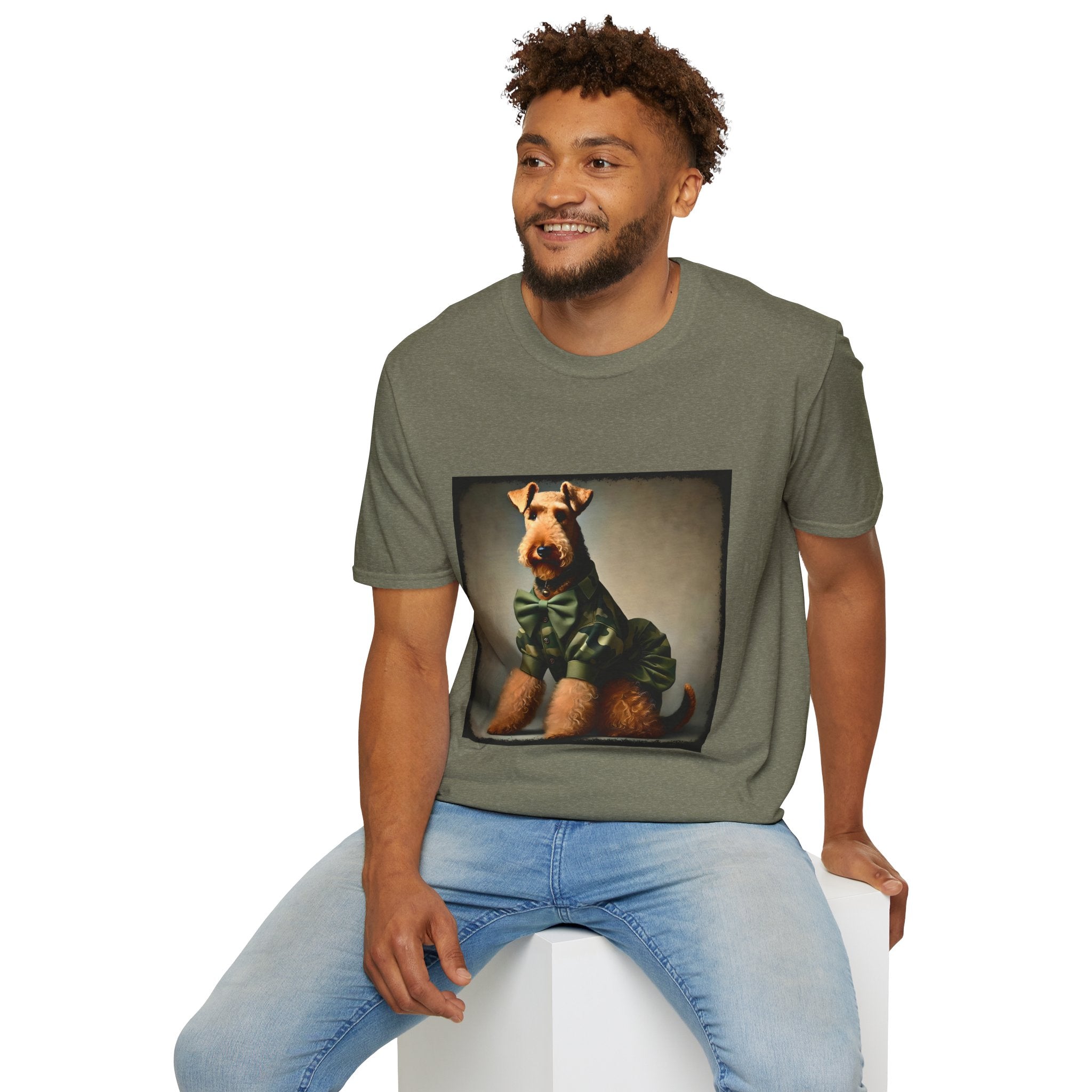 Airedale Terrier Tactical Diva design dog lover unisex t-shirt