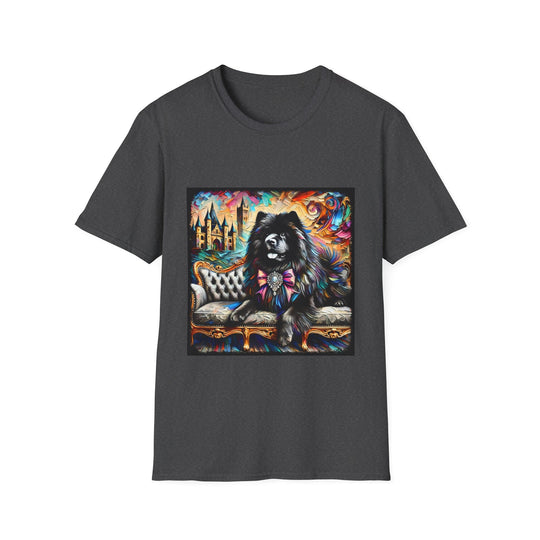 Chow Chow Vivid Diamond Classic design dog lover unisex t-shirt in dark heather