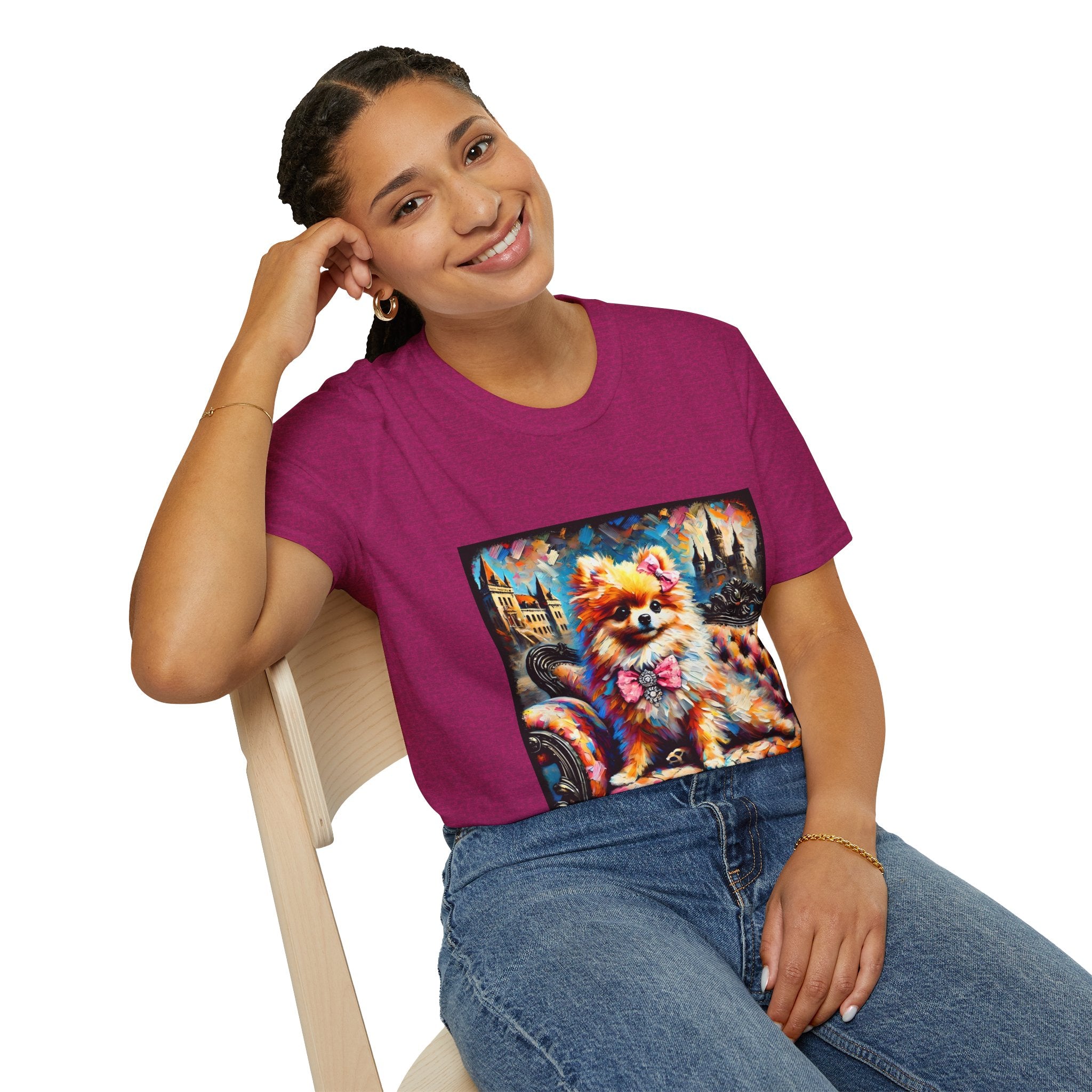 Pomeranian Diamond Princess Classic  | Unisex Dog T-Shirt