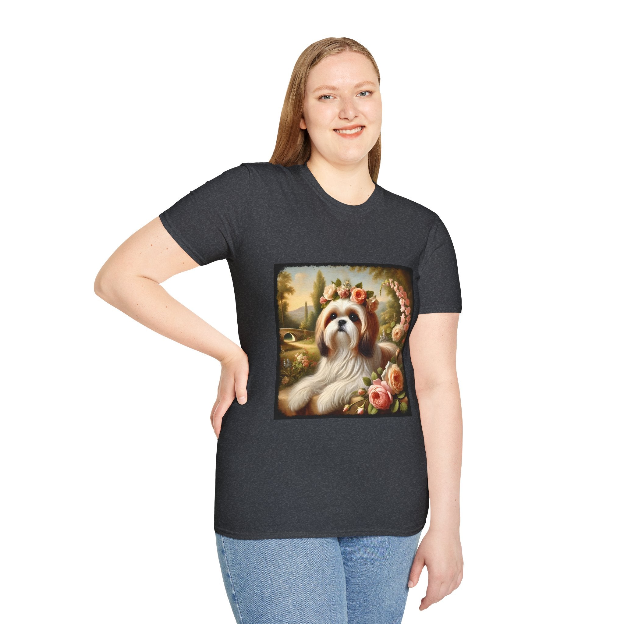 Shih Tzu Botanical Beauty | Unisex Dog T-Shirt