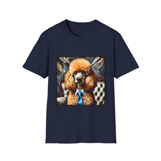 Poodle Perfect Gentleman design dog lover unisex t-shirt in navy
