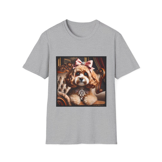 Cavapoo Diamond Diva design dog lover unisex t-shirt in sport grey