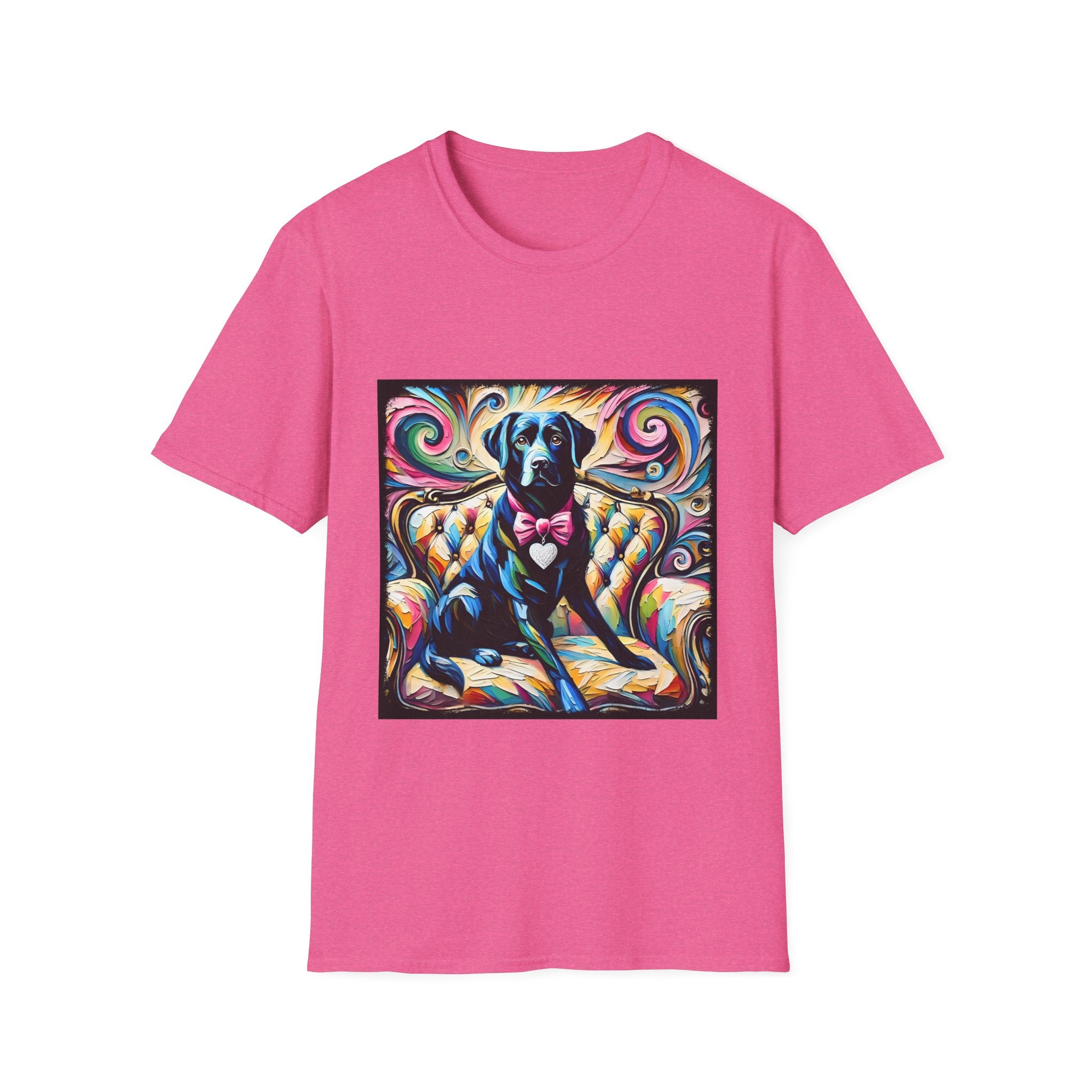 Labrador Retriever Pink Bow Swirl | Unisex Dog T-Shirt