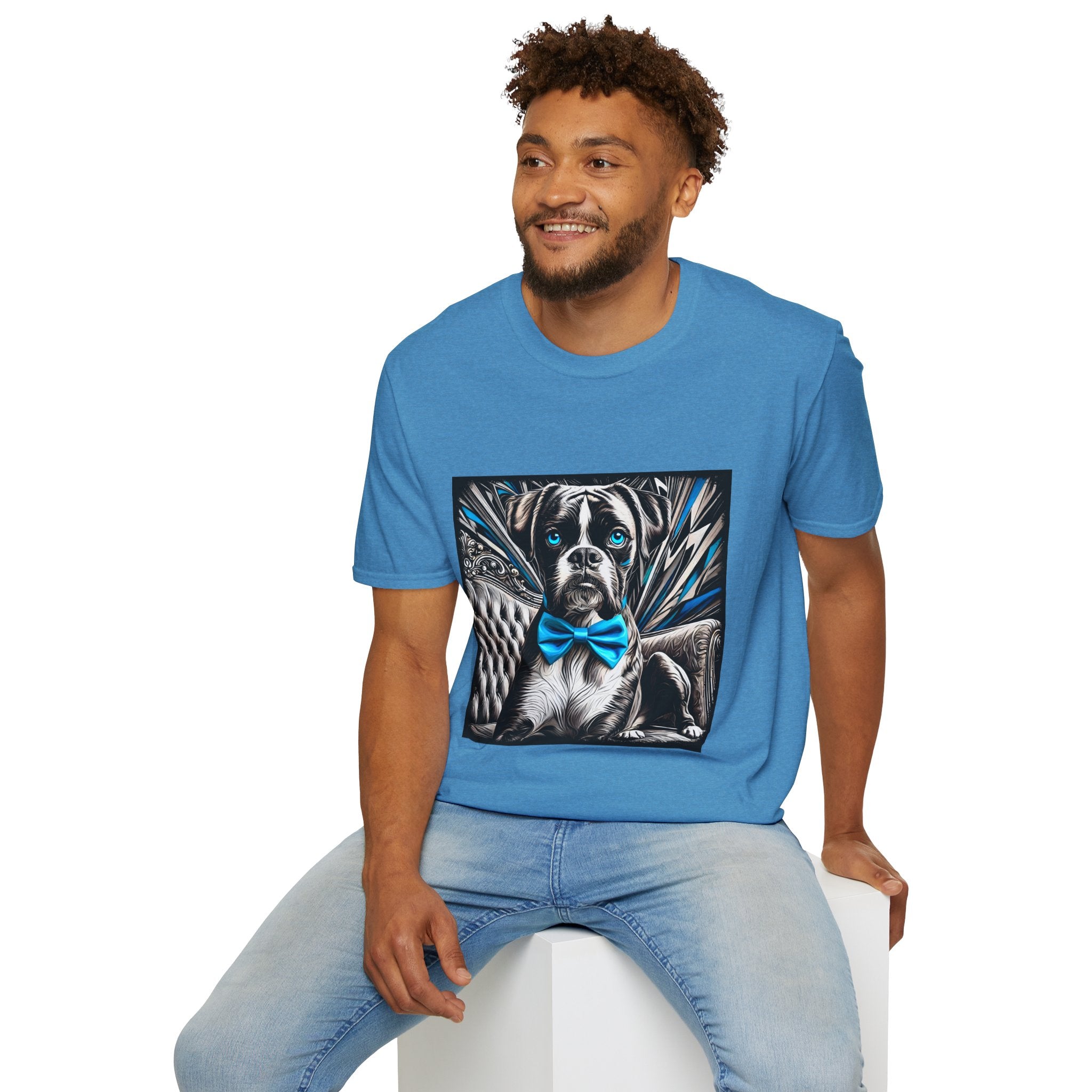 Boxer B&W Bold Blue Eyes | Unisex Dog T-Shirt