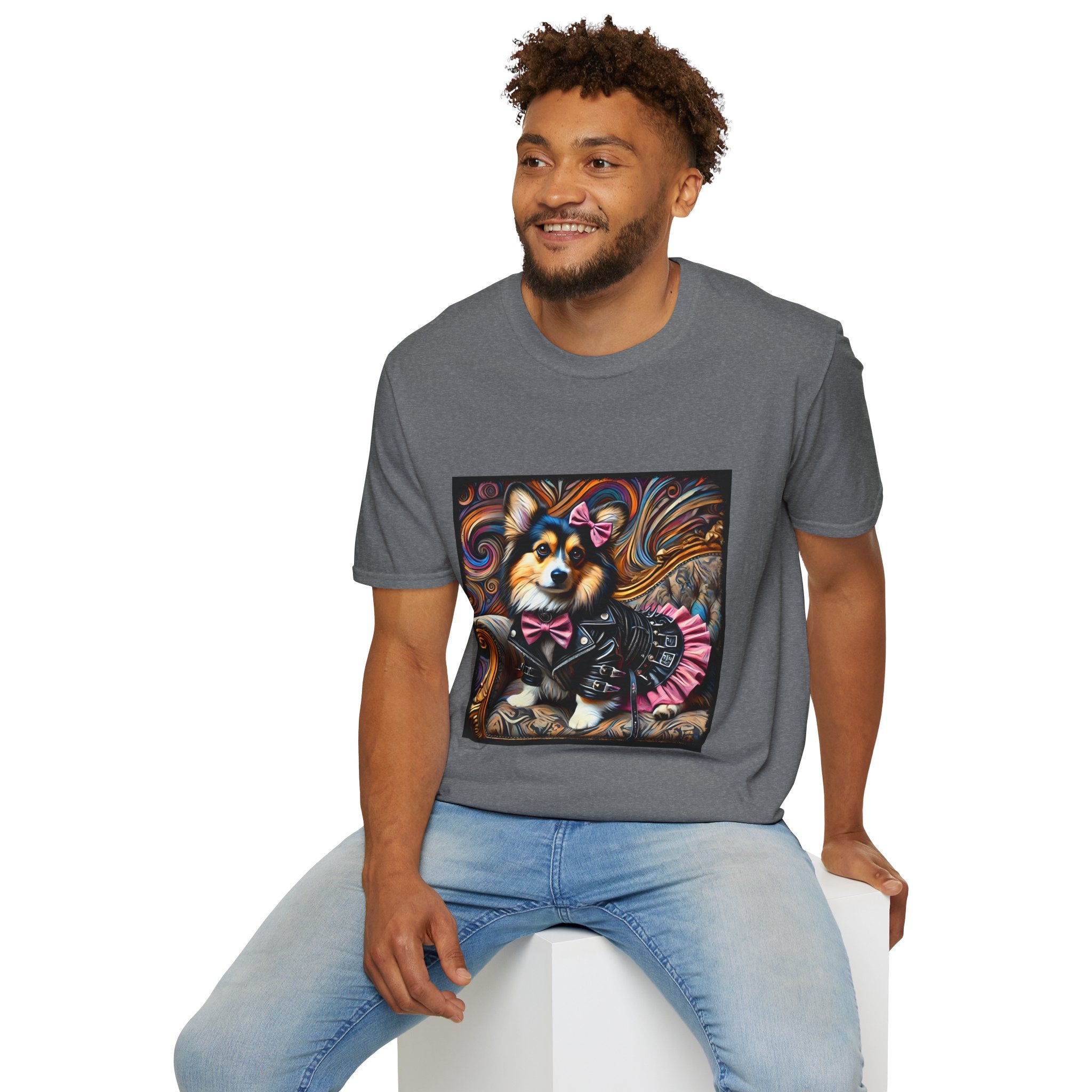 Pembroke Welsh Corgi Edgy Rocker II | Unisex Dog T-Shirt