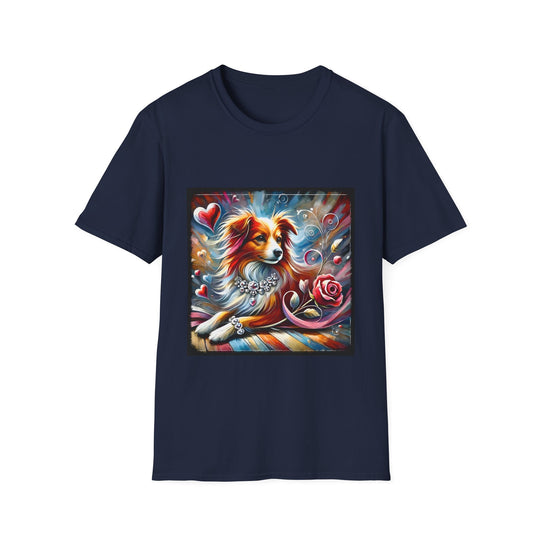 Miniature American Shepherd Diamond Heart Classic design dog lover unisex t-shirt in navy
