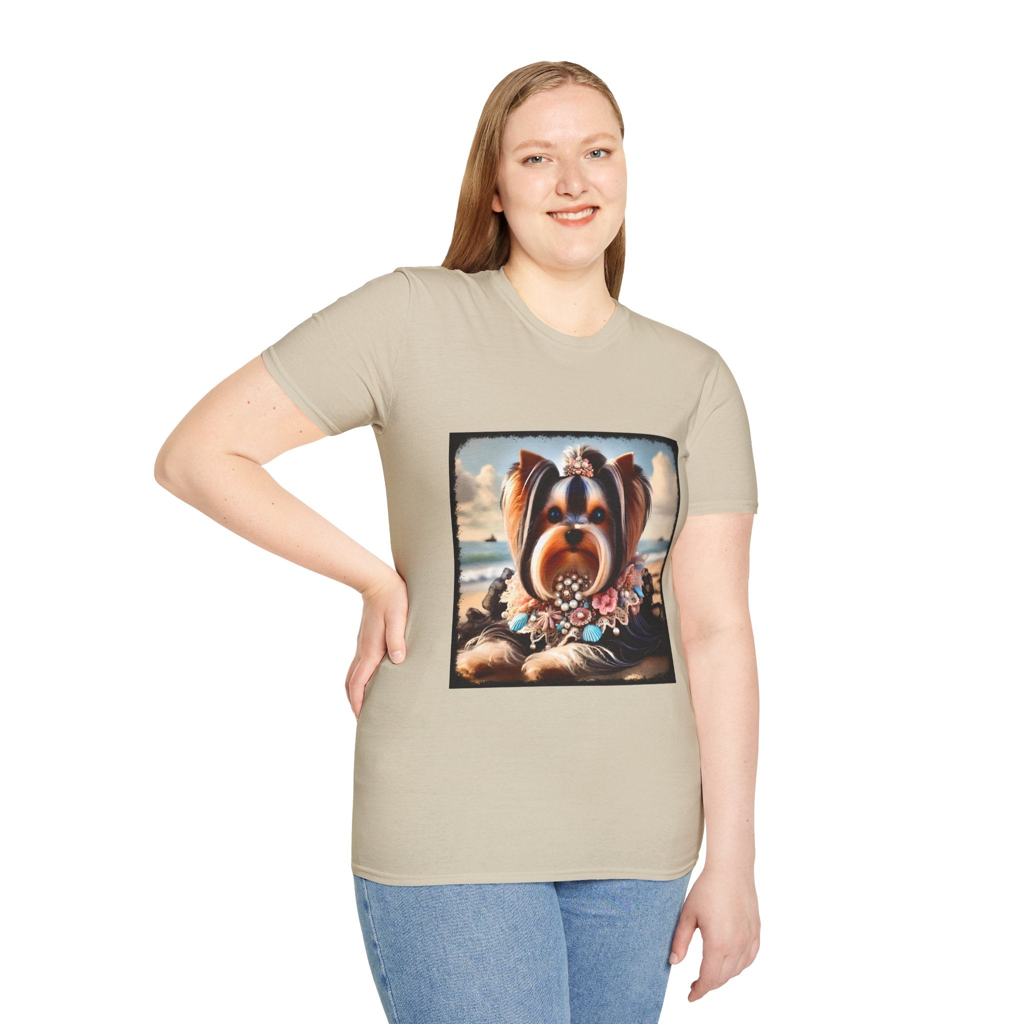 Yorkshire Terrier Seashell Siren | Unisex Dog T-Shirt