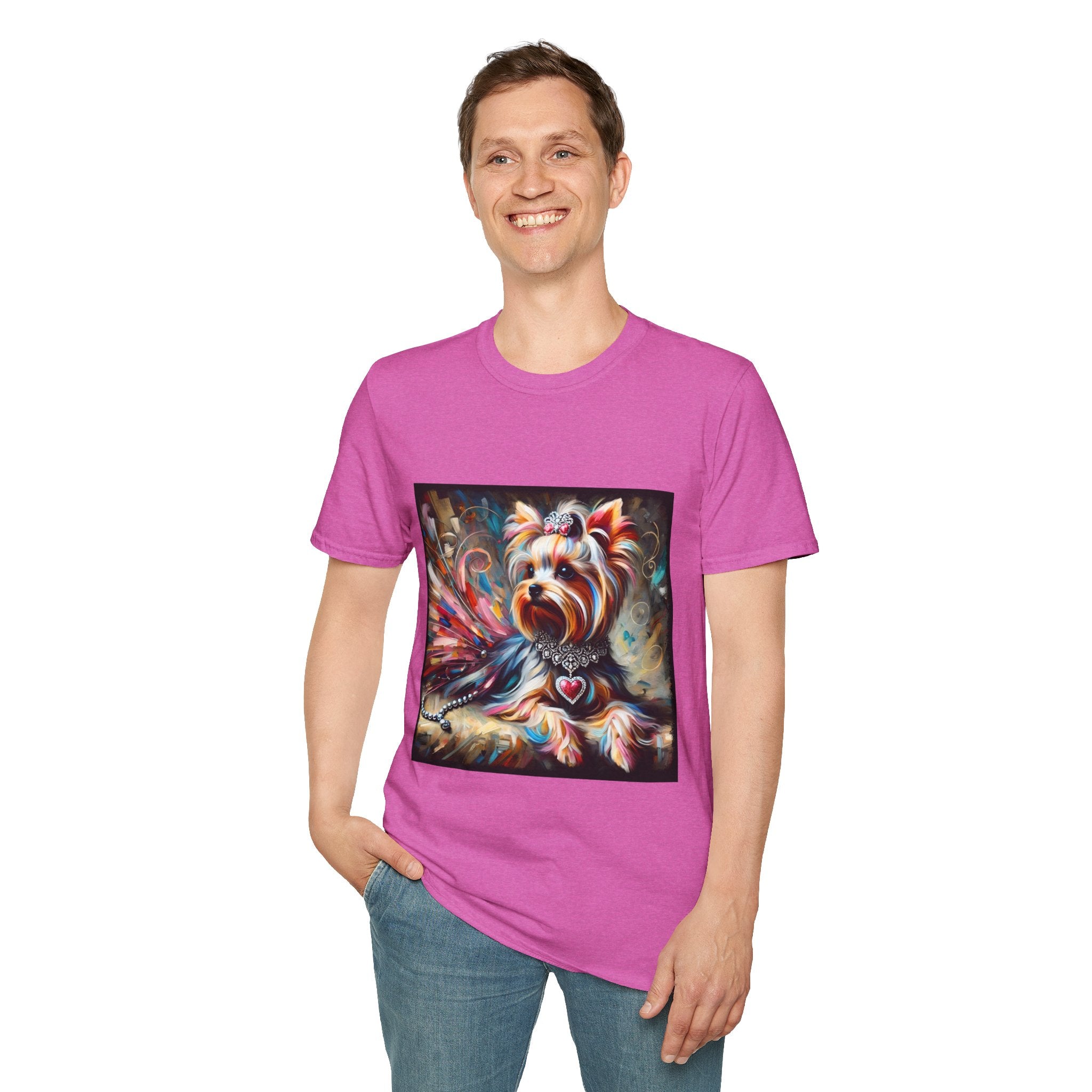 Yorkshire Terrier Diamond Heart Classic | Unisex Dog T-Shirt