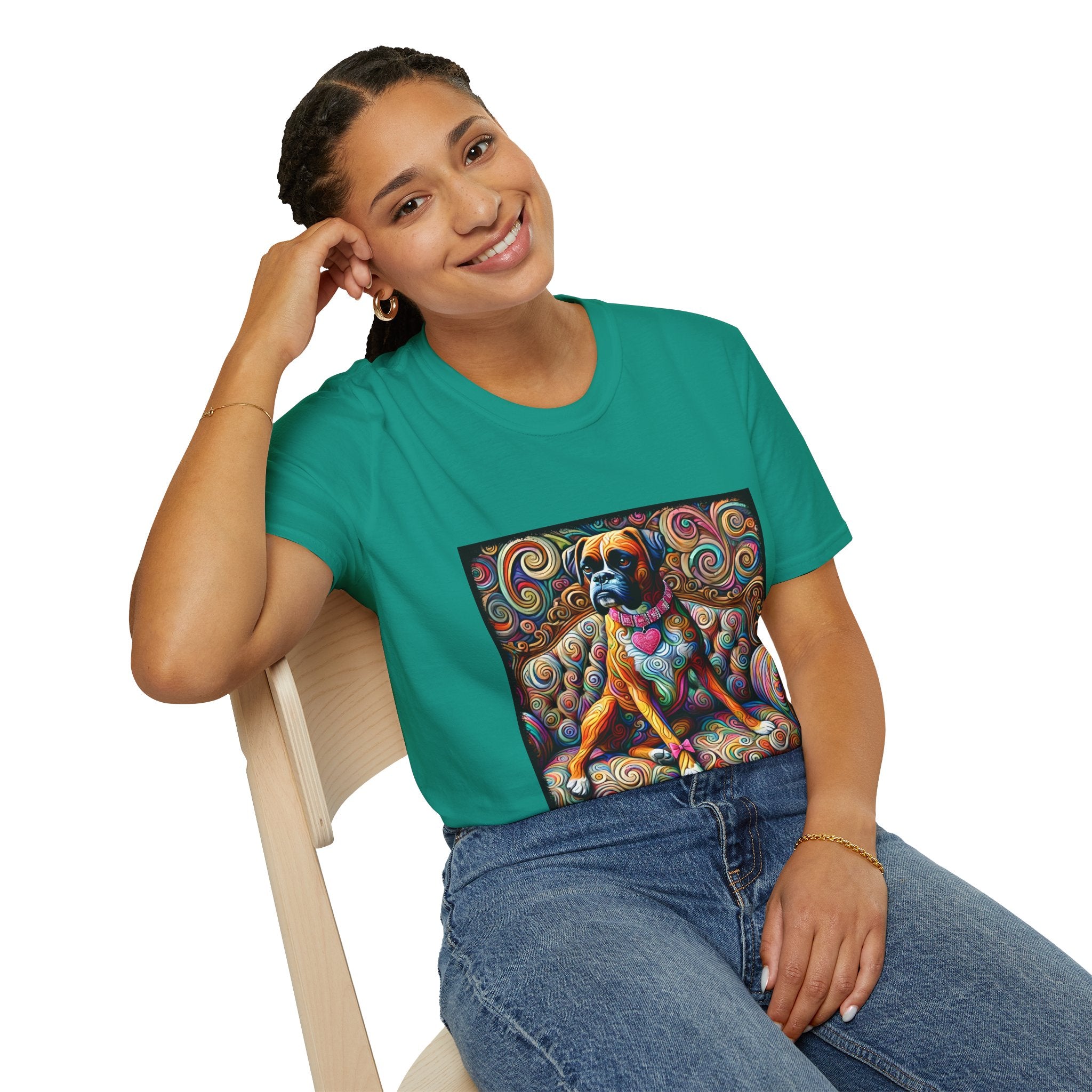 Boxer Love Swirl | Unisex Dog T-Shirt