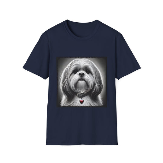 Shih Tzu Heartbreaker design dog lover unisex t-shirt in navy