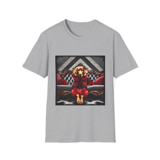 Golden Retriever Crimson Chic design dog lover unisex t-shirt in sport grey